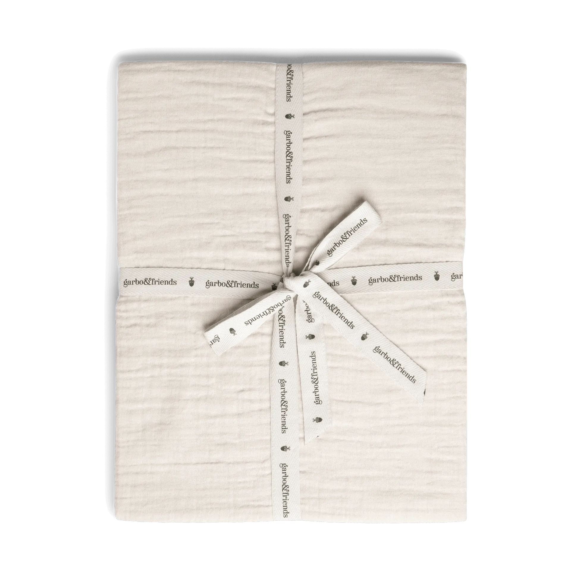 Eggshell Muslin Spannbettlaken, 180x200x30 cm Garbo&Friends