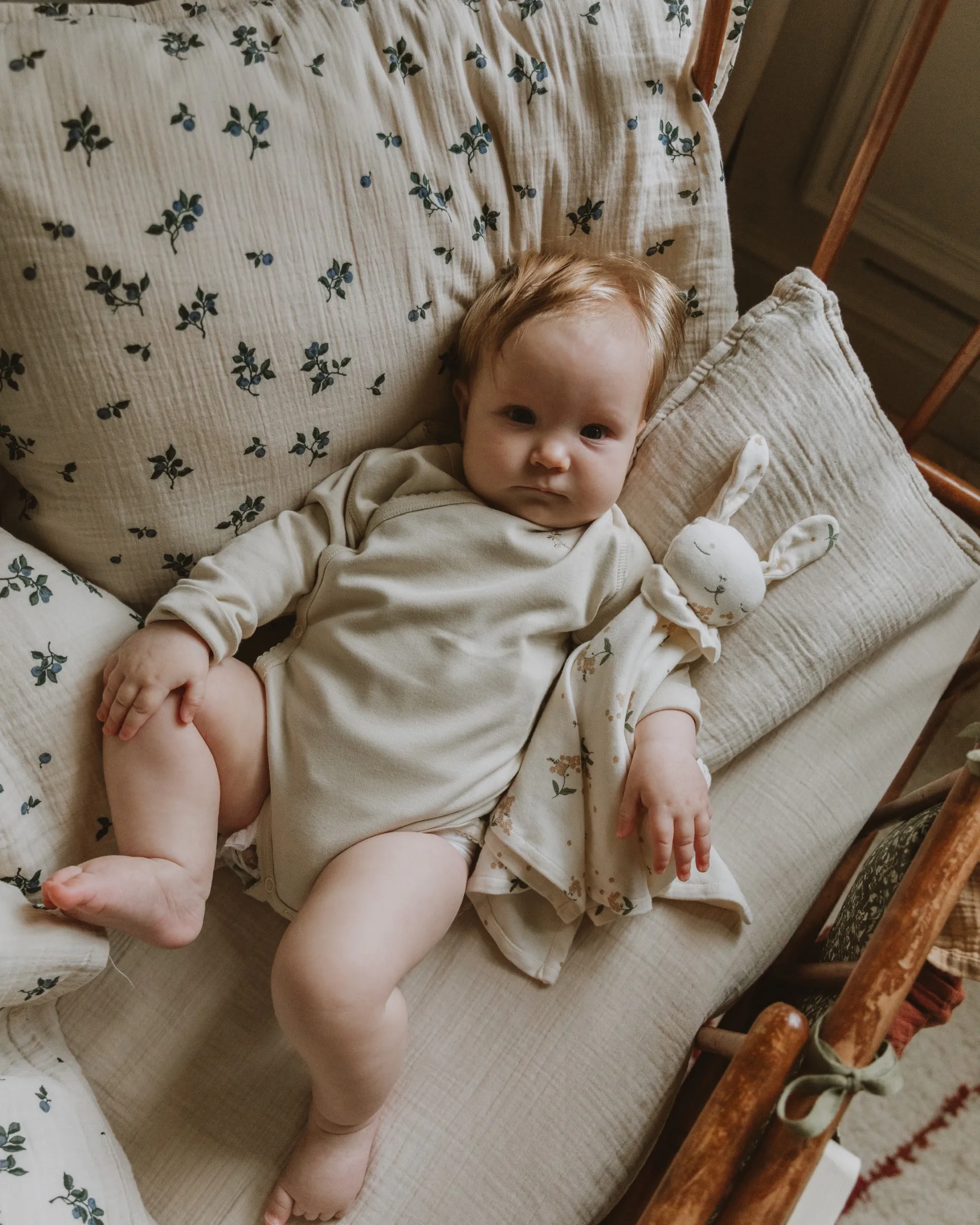 Eggshell Muslin Spannbettlaken, 60x120x20 cm Garbo&Friends