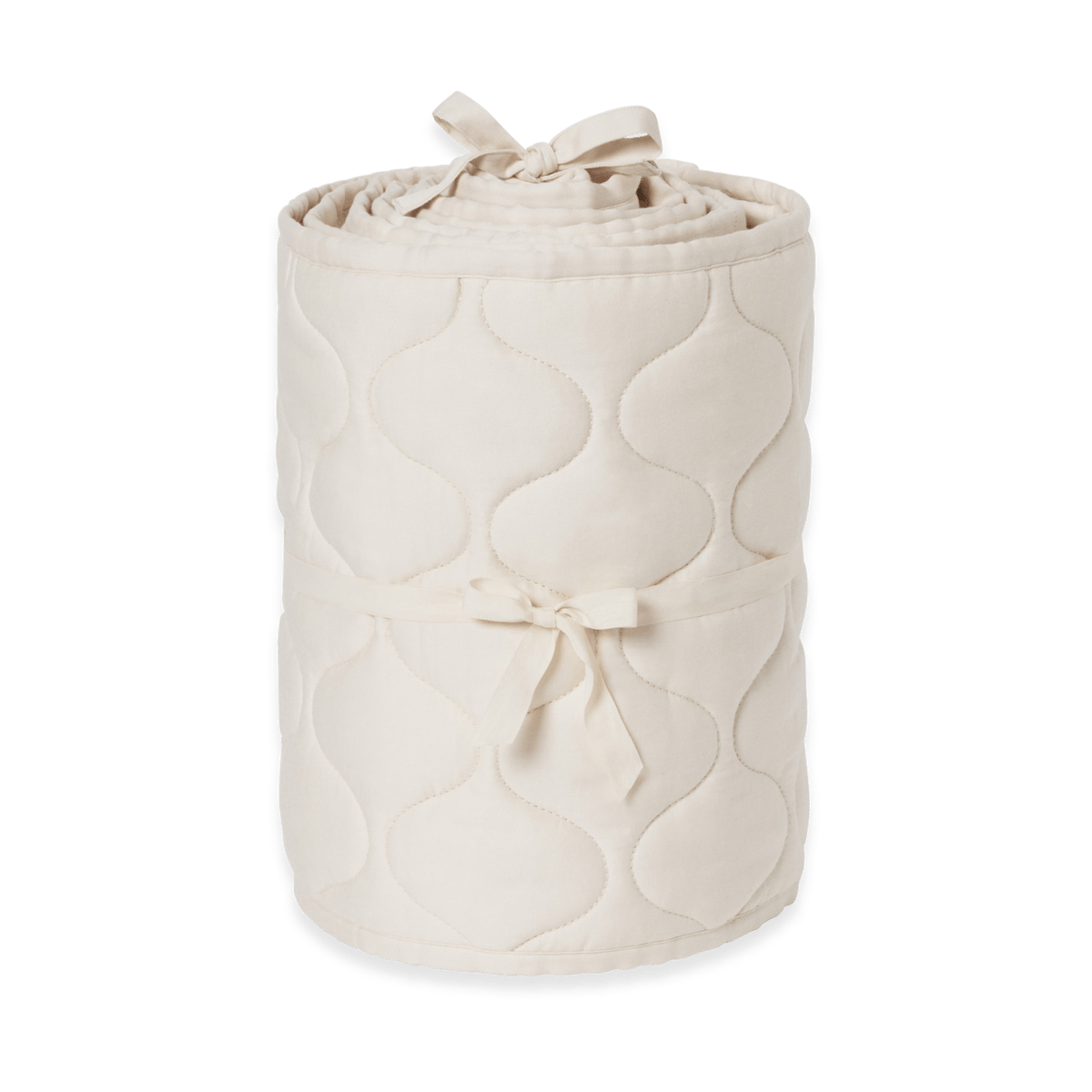 Garbo&Friends Eggshell Satin gesteppter Krippenrand 30x360 cm