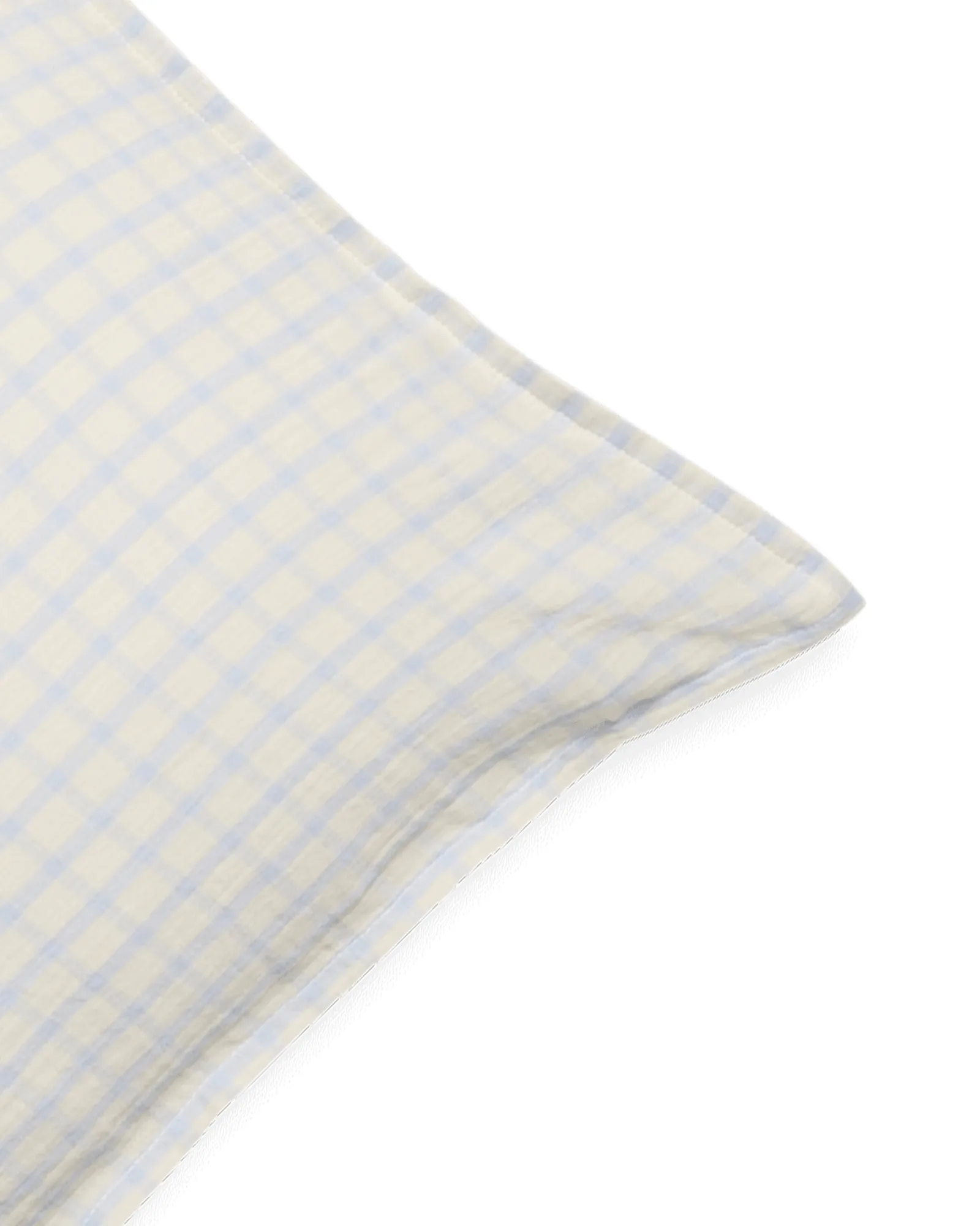 Gingham Sky Blue Muslin Kissenbezug, Sky 80x80 cm Garbo&Friends