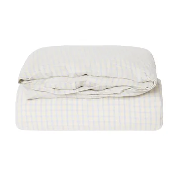 Gingham Sky Blue Musselin Bettbezug - 150x210 cm - Garbo&Friends