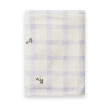 Gingham Sorrel Blue Terry Badetuch - 70x140 cm - Garbo&Friends