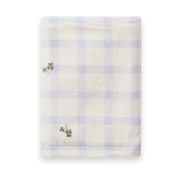 Garbo&Friends Gingham Sorrel Blue Terry Badetuch 70x140 cm
