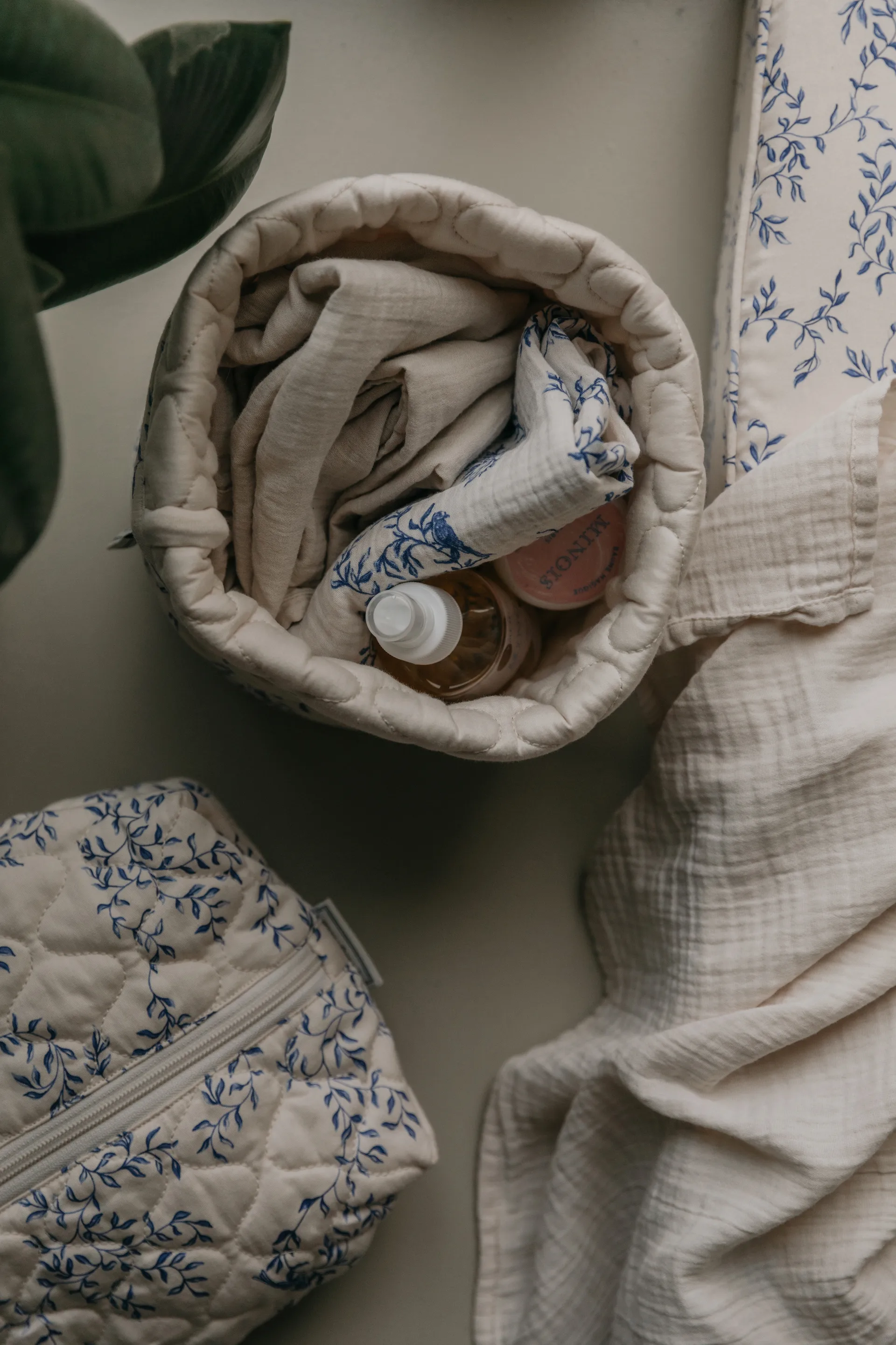 Jardim Satin gesteppter Korb 2-teilig, 20xØ20 cm + 30xØ30 cm Garbo&Friends