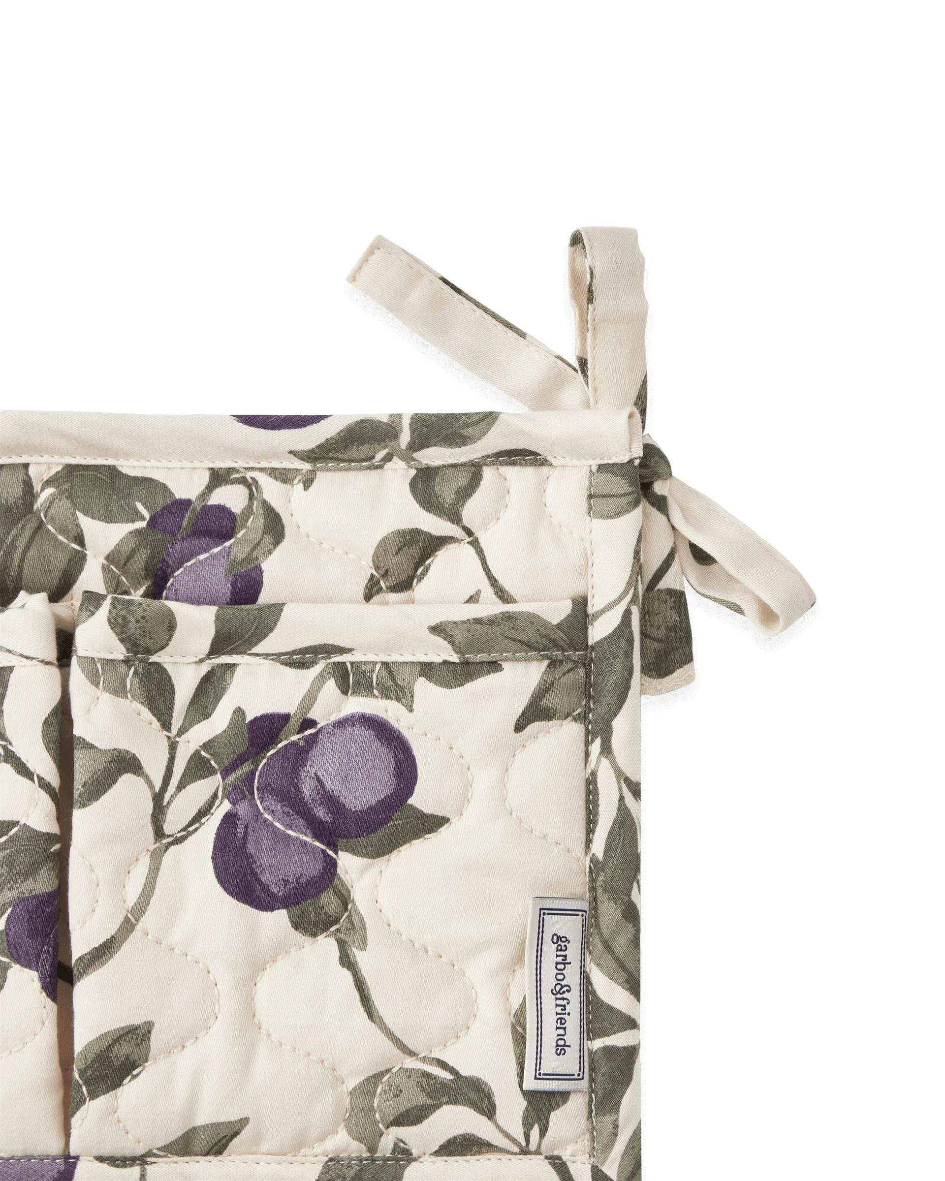 Plum Satin gesteppte Betttasche, 43x18cm Garbo&Friends