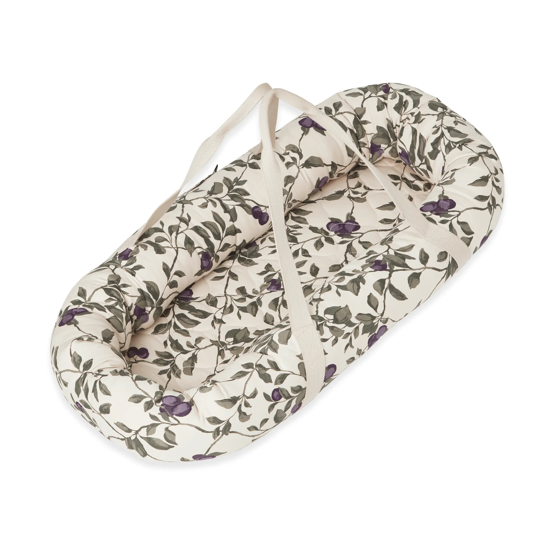 Plum Satin gesteppter Babynest, 43x87x16cm Garbo&Friends