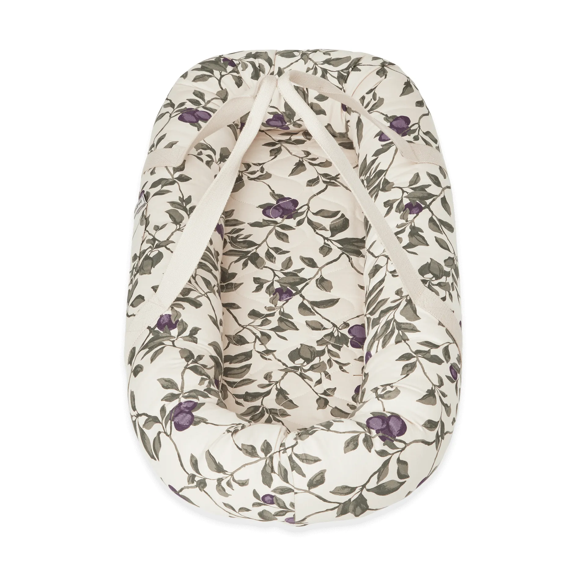 Plum Satin gesteppter Babynest, 43x87x16cm Garbo&Friends