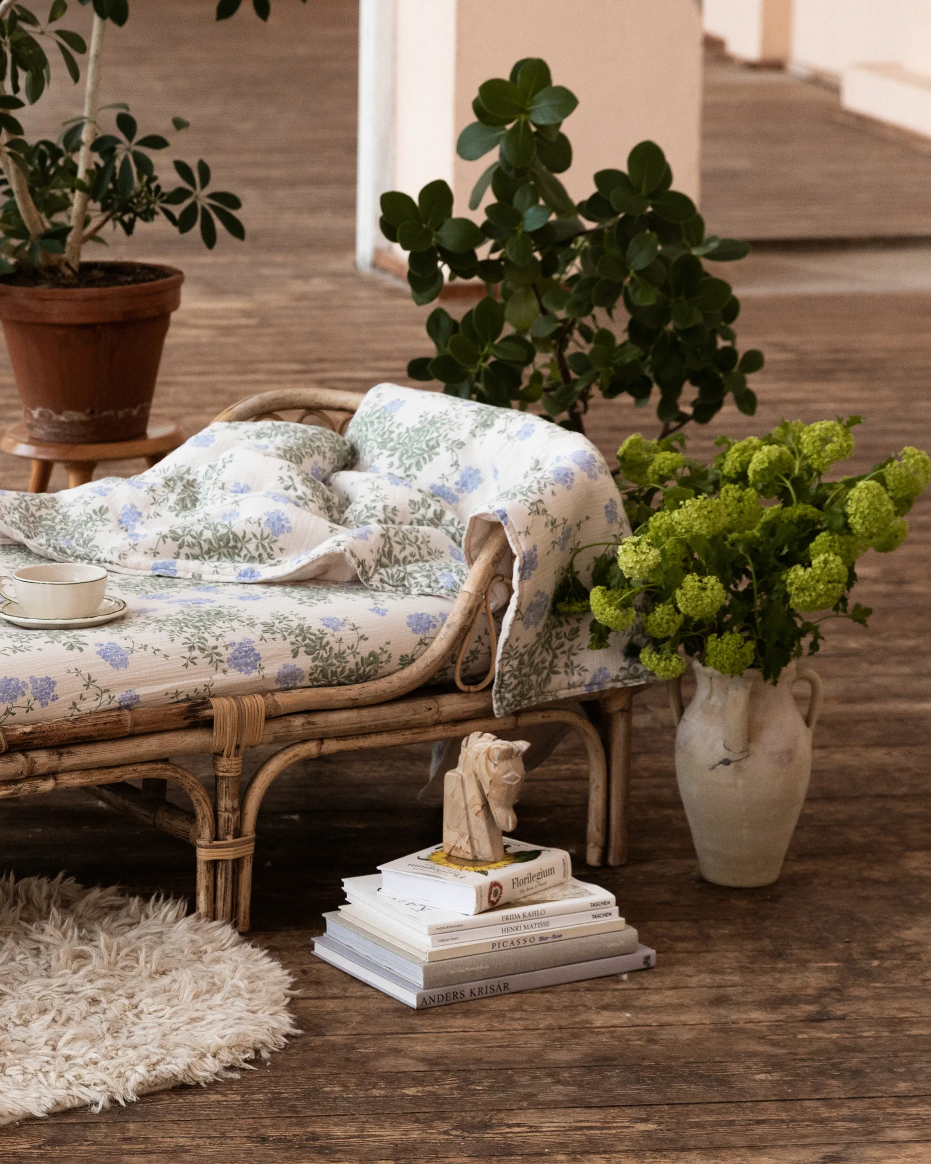 Plumbago Muslin Gefüllte Decke, 100x140 cm Garbo&Friends