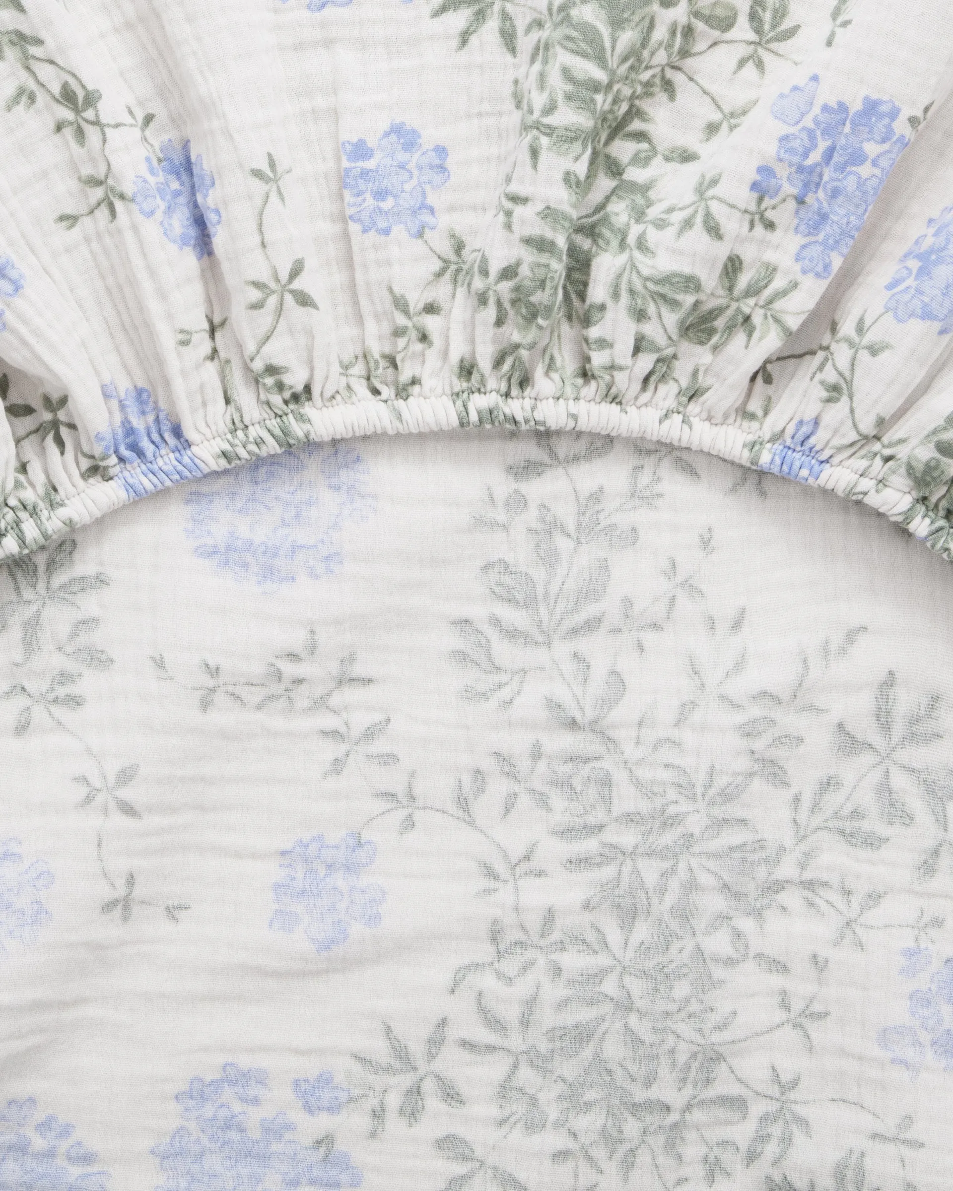 Plumbago Muslin Spannbettlaken, 180x200x30 cm Garbo&Friends