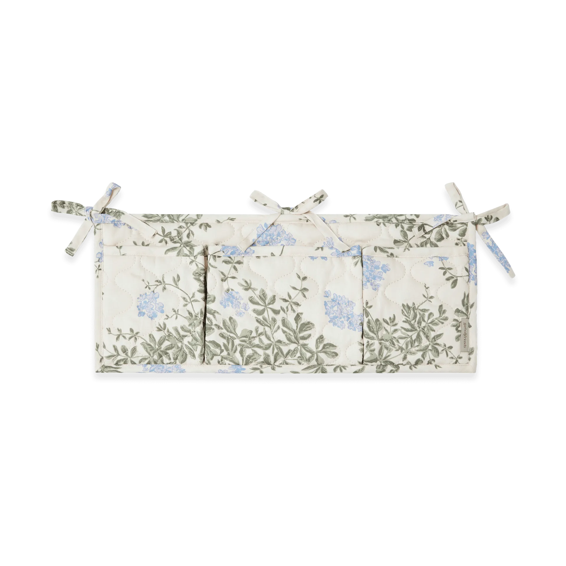 Plumbago Satin gesteppte Betttasche, 43x18cm Garbo&Friends