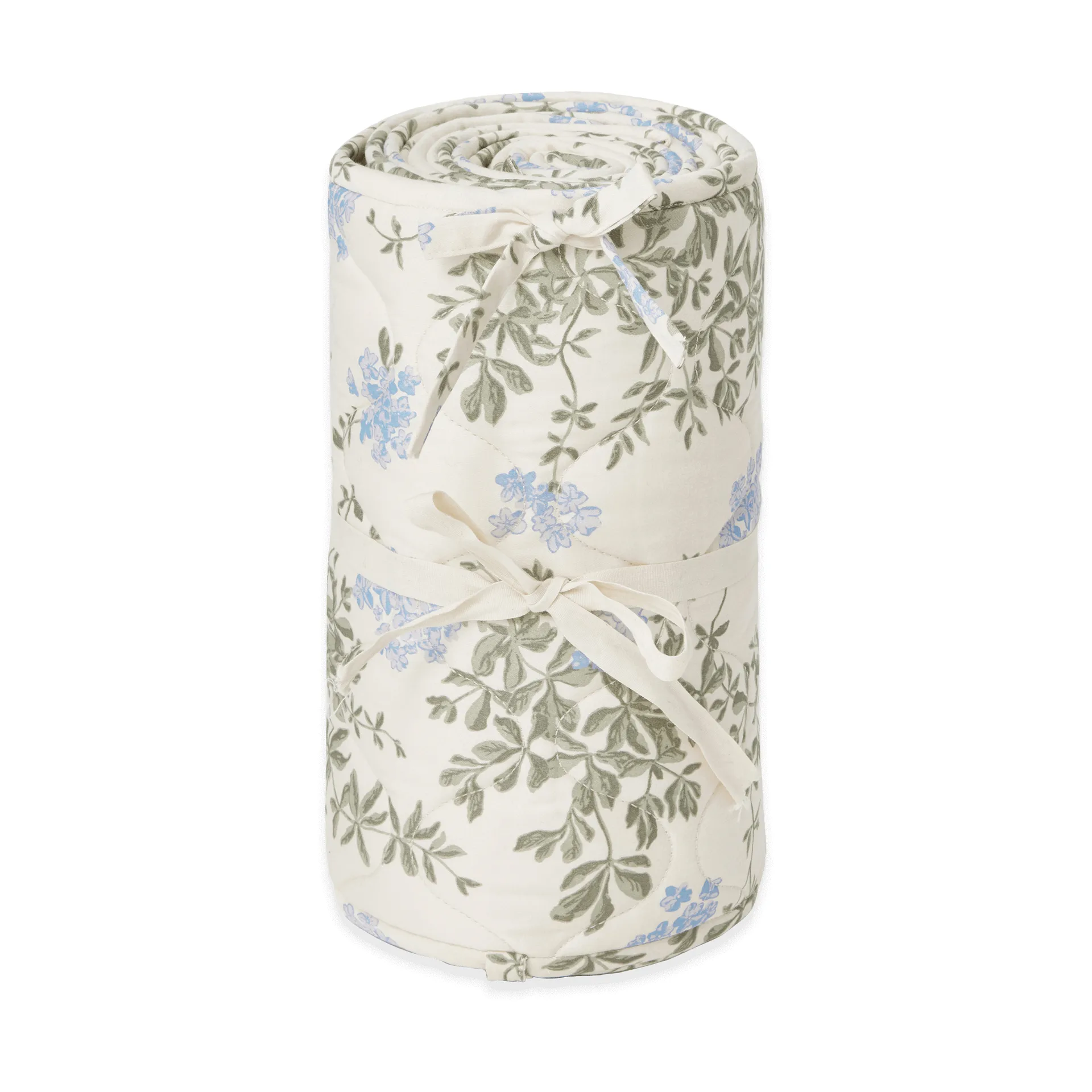 Plumbago Satin gesteppter Bettgitter-Schutz, 30x360 cm Garbo&Friends