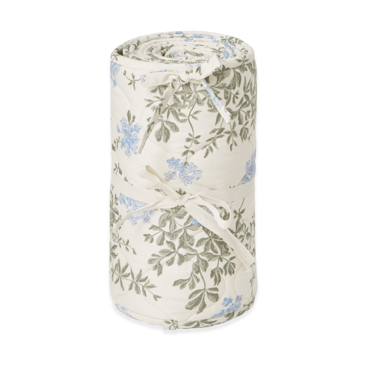 Garbo&Friends Plumbago Satin gesteppter Bettgitter-Schutz 30x360 cm