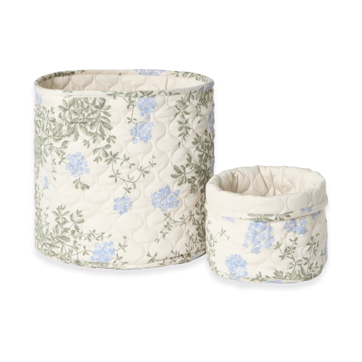 Garbo&Friends Plumbago Satin gesteppter Korb 2-teilig 20xØ20 cm + 30xØ30 cm