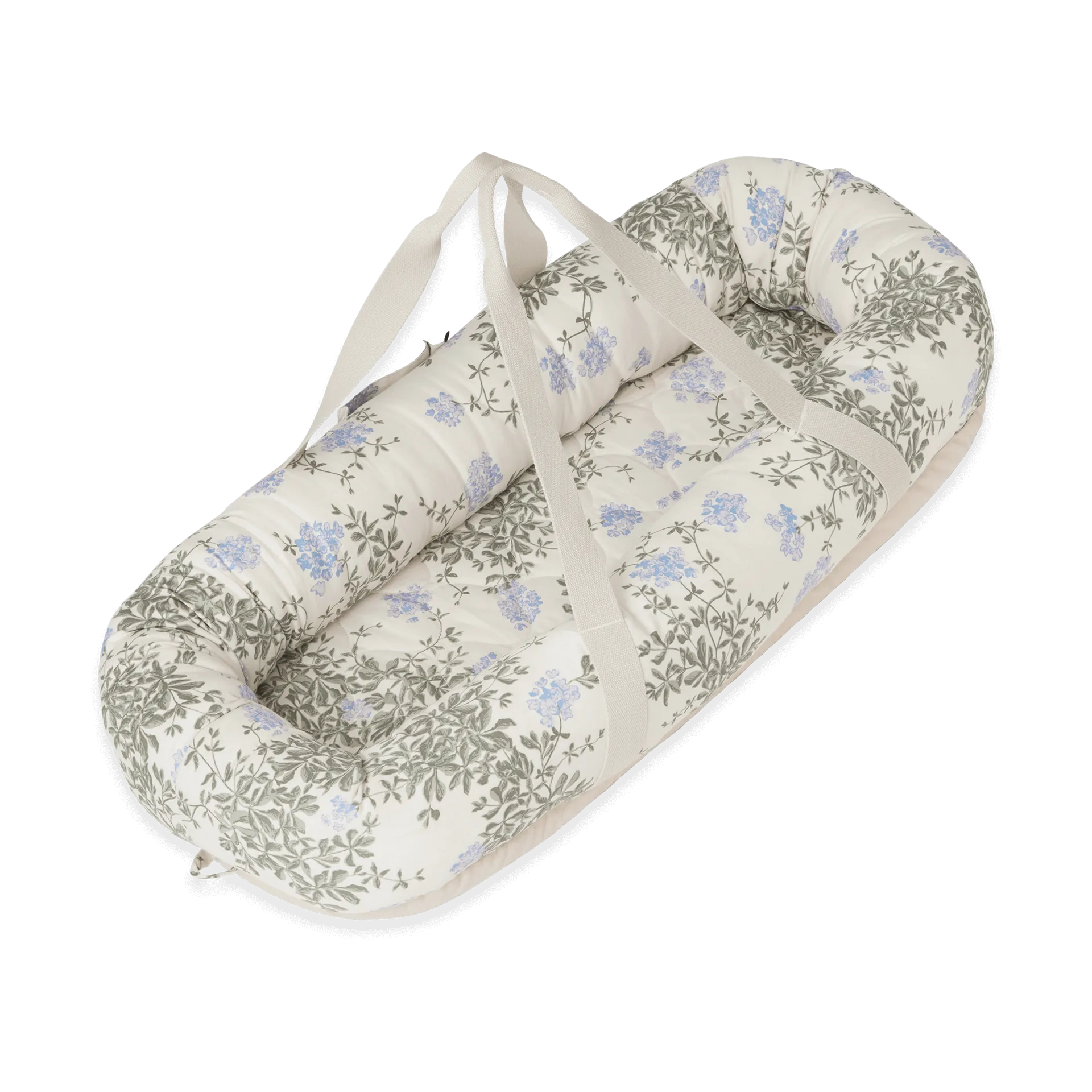 Plumbago Satin gestepptes Babynest, 43x87x16cm Garbo&Friends