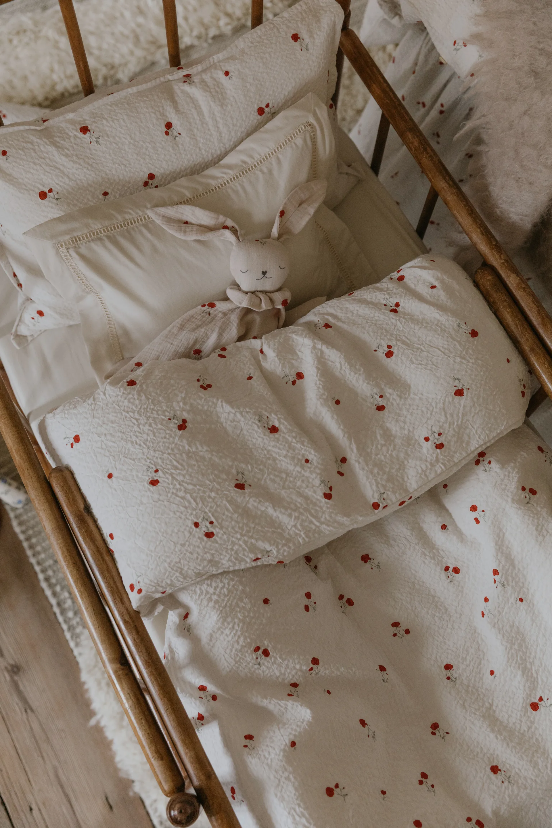 Poppy Seersucker Baby-Bettwäsche, 70x80 cm/28x35 cm Garbo&Friends