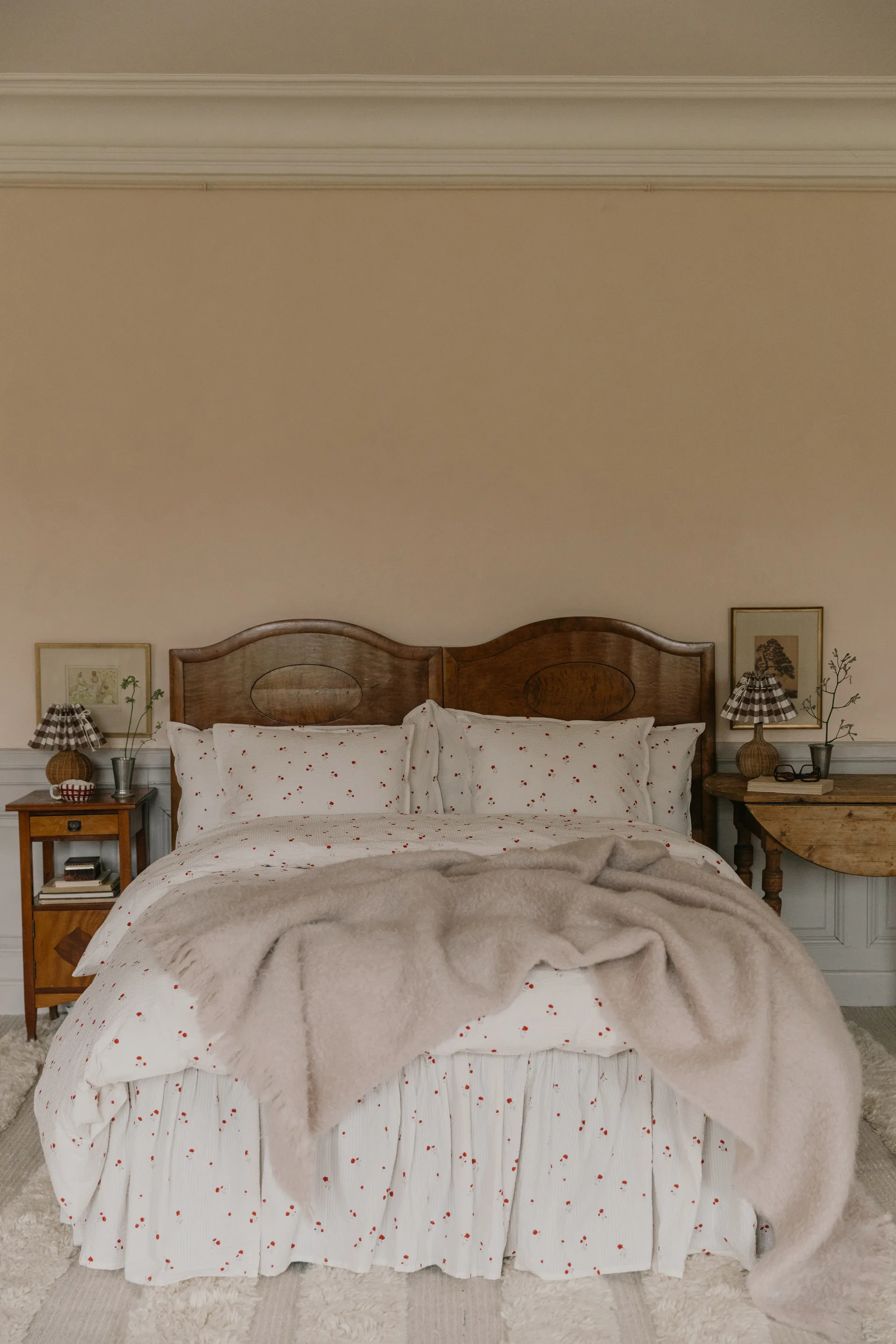 Poppy Seersucker Bettvolant, 180x200x53 cm Garbo&Friends