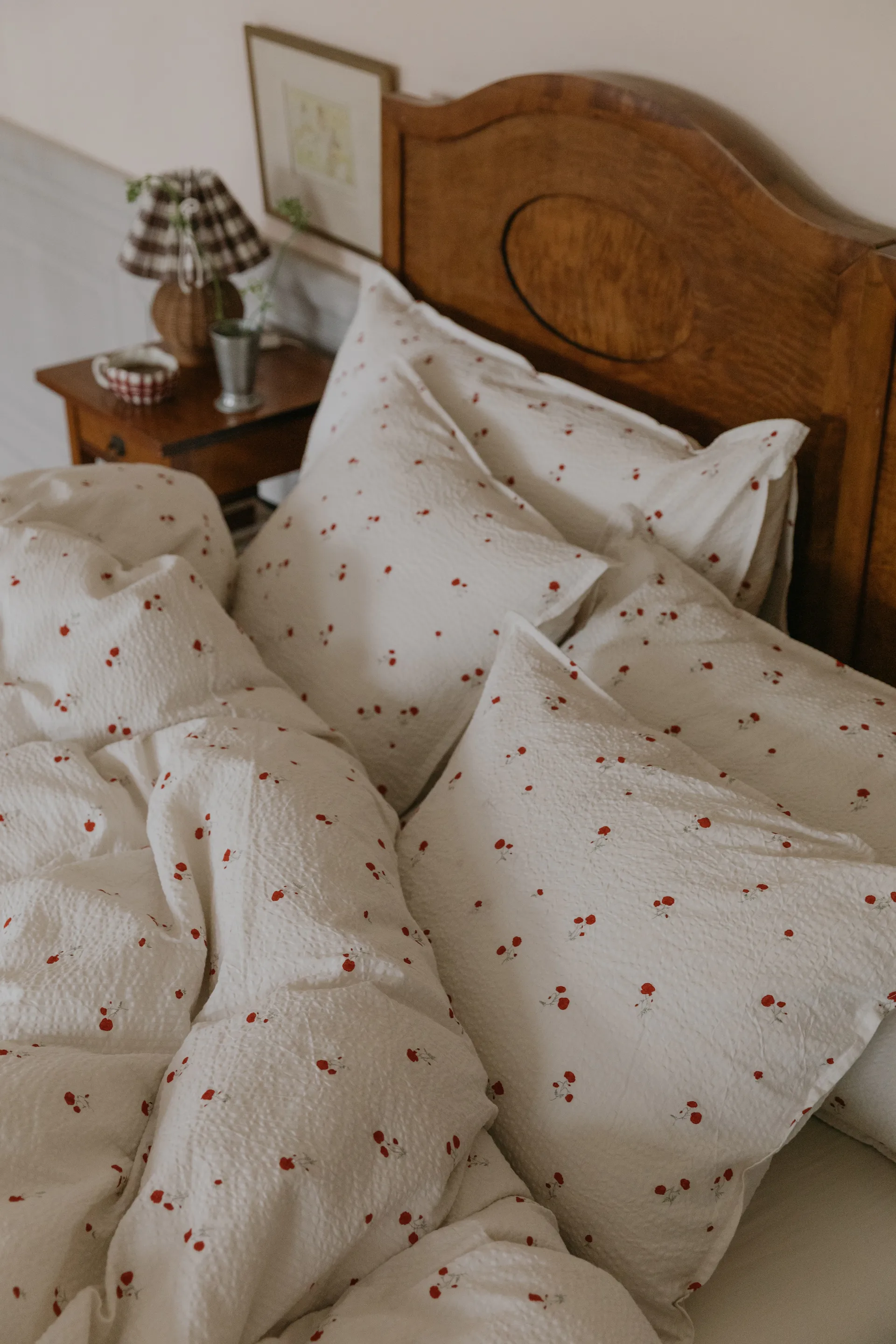 Poppy Seersucker Kissenbezug, 80x80 cm Garbo&Friends