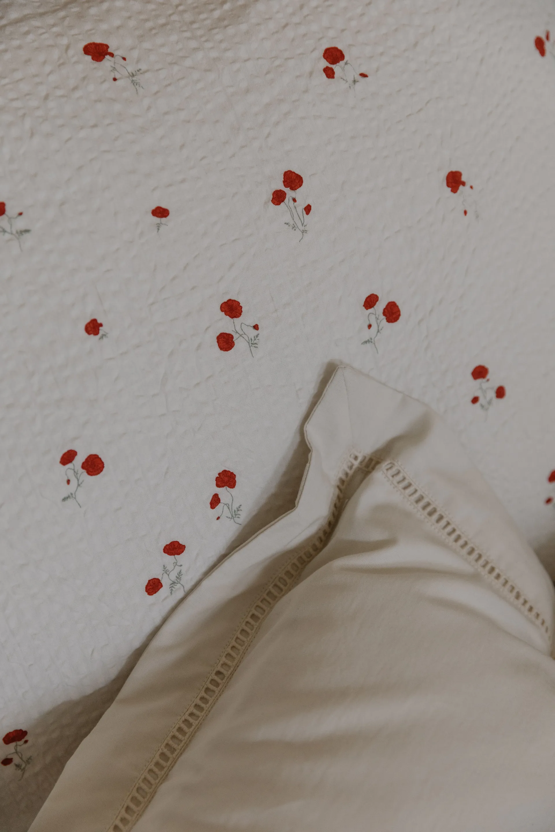 Poppy Seersucker wattierte Decke, 100x140 cm Garbo&Friends