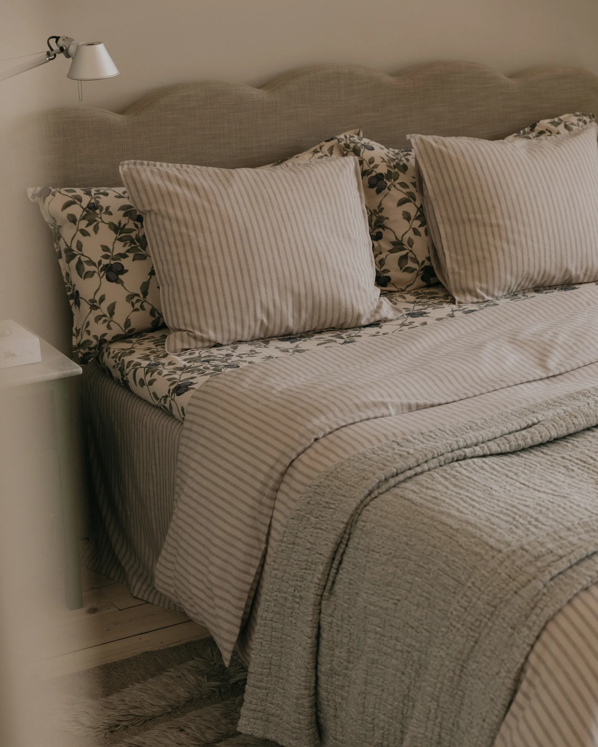 Stripe Mauve Bettbezug Doppel, 220x220 cm Garbo&Friends