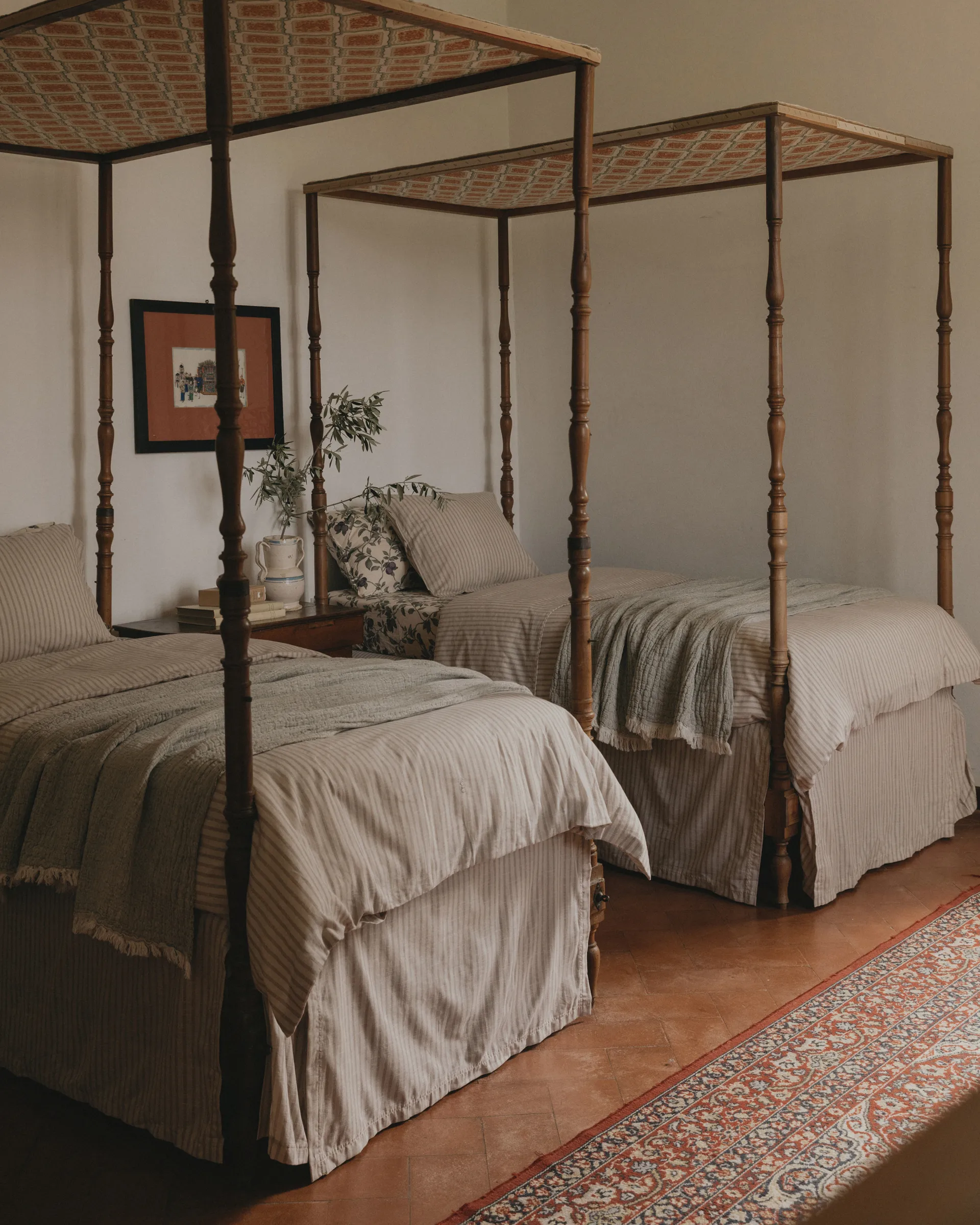 Stripe Mauve Bettrock, 180x200x53 cm Garbo&Friends