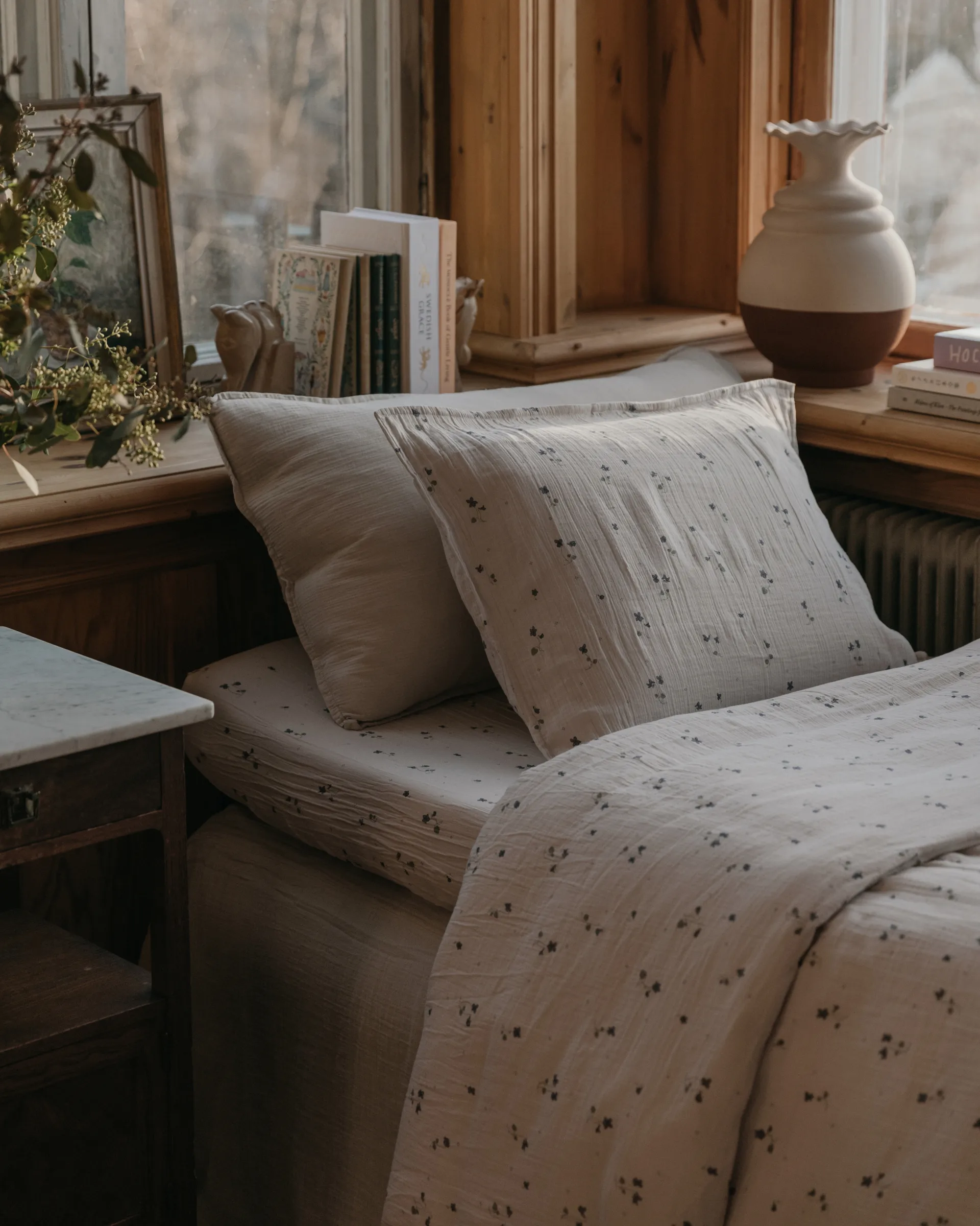 Viola Muslin Bettwäsche-Set, 135x200 cm/80x80 cm Garbo&Friends