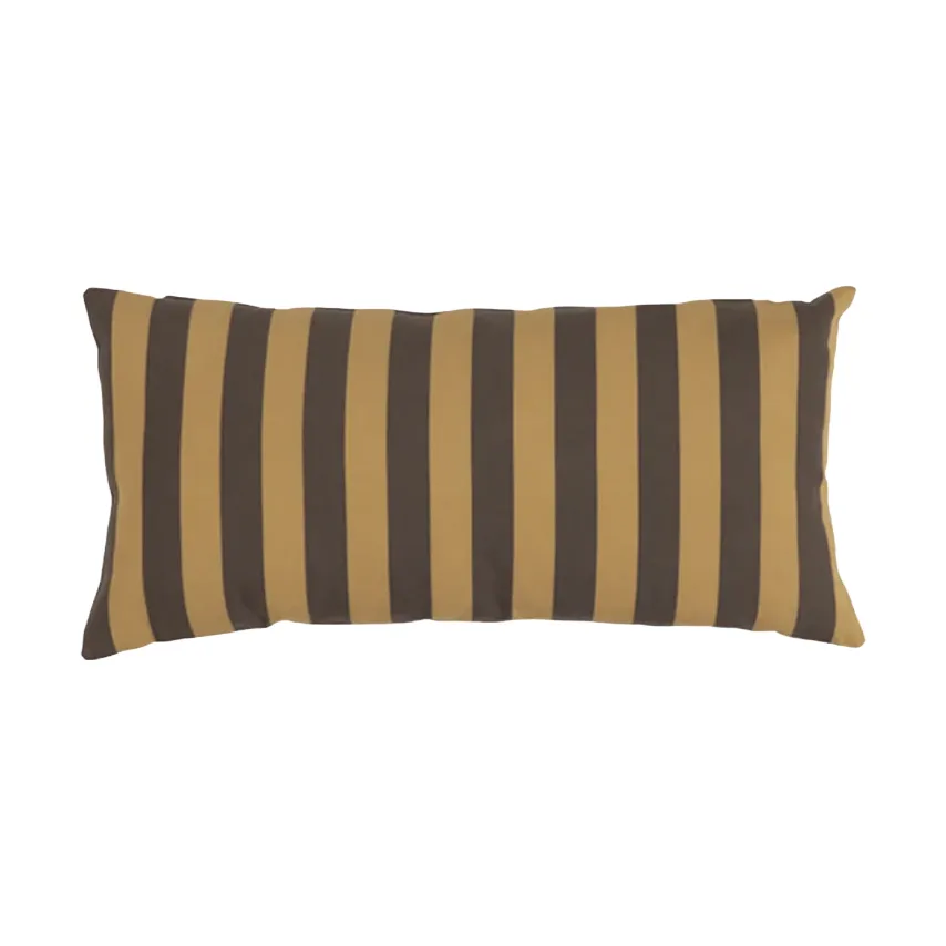 Garden Glory gestreiftes Kissen, Safrangelb-braun, 25x50 cm Garden Glory