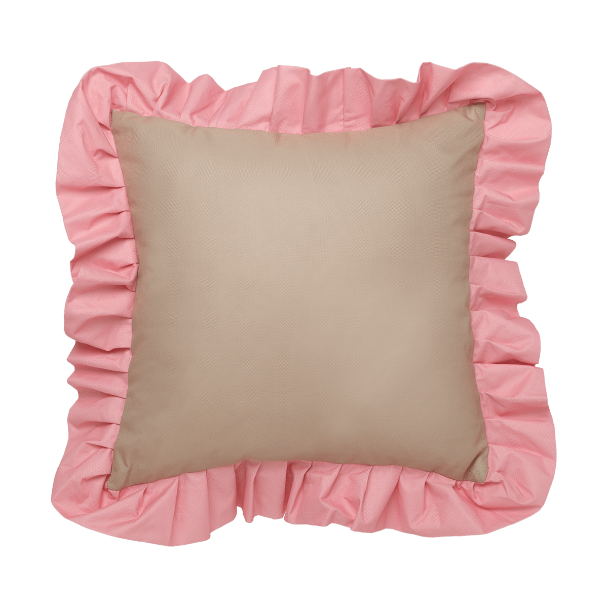 Garden Glory Garden Glory Outdoor Kissen mit Rüschen 45x45 cm Beige-pink