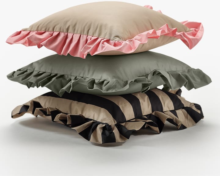 Garden Glory Outdoor Kissen mit Rüschen 45x45 cm, Black-beige Garden Glory