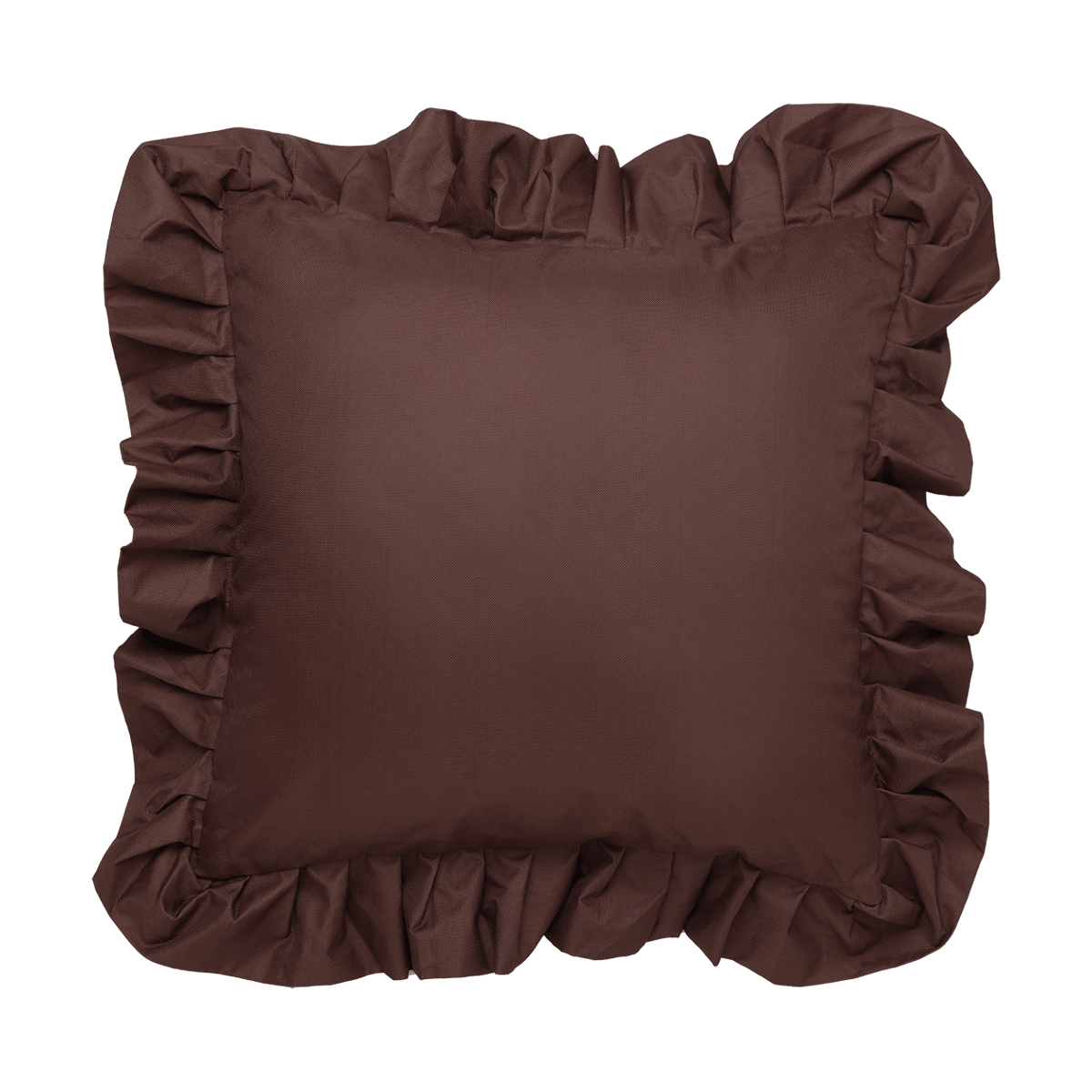 Garden Glory Garden Glory Outdoor Kissen mit Rüschen 45x45 cm Braun