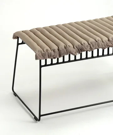 Garden Glory Sitzkissen mit Fransen - Beige, beigefarbene Fransen, 38x120 cm - Garden Glory