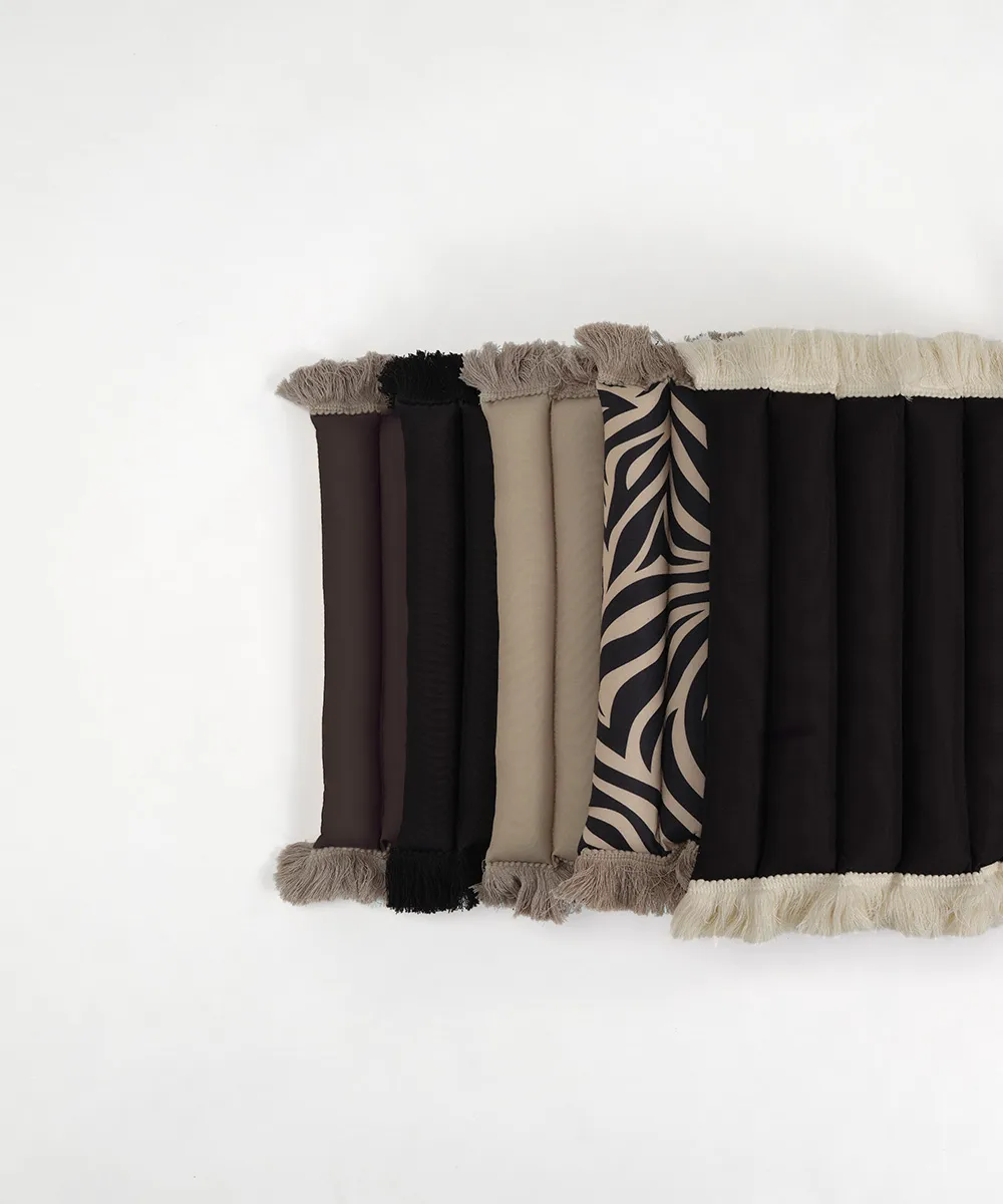 Garden Glory Sitzkissen mit Fransen, Beige, beigefarbene Fransen, 38x120 cm Garden Glory