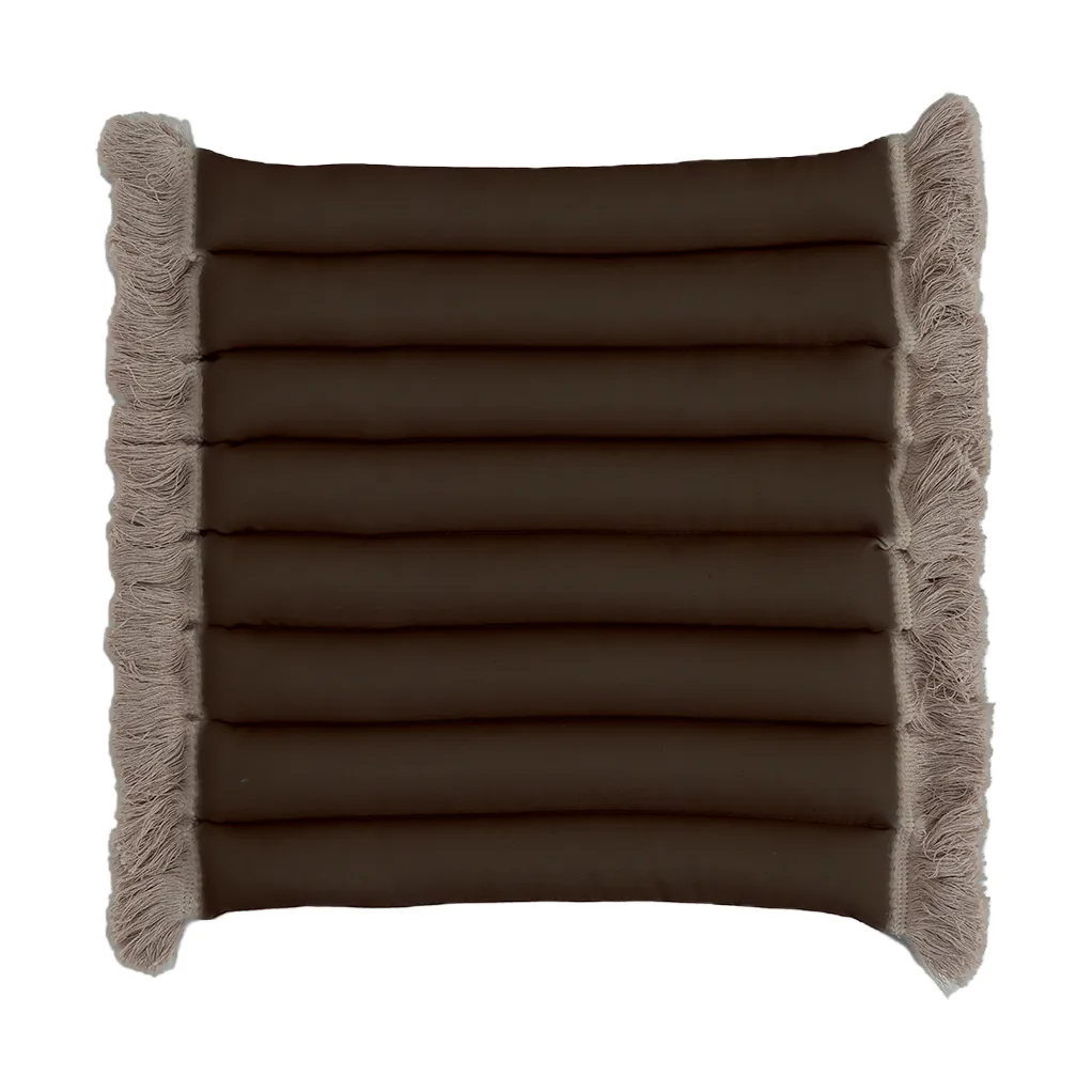 Garden Glory Sitzkissen mit Fransen, Beige, beiger Frans, 38x40 cm Garden Glory