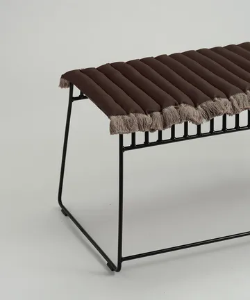 Garden Glory Sitzkissen mit Fransen - Braun, beige Fransen, 38x120 cm - Garden Glory