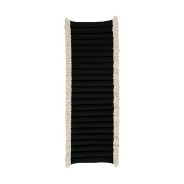 Garden Glory Sitzkissen mit Fransen - Schwarz, Offwhite-Fransen, 38x120 cm - Garden Glory