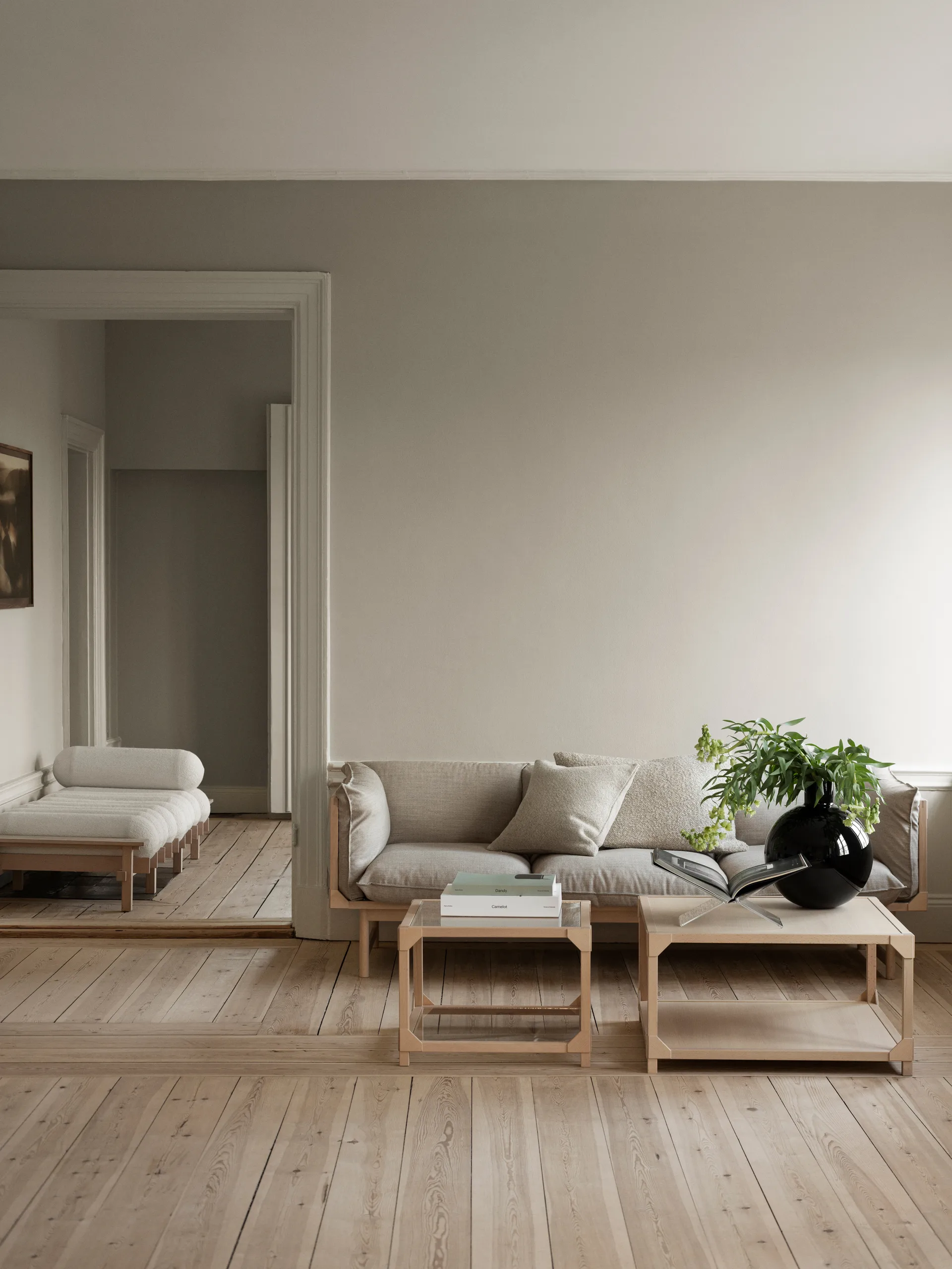 Bleck 3-Sitzer Sofa, Buche-white-Foss 0213 Gärsnäs