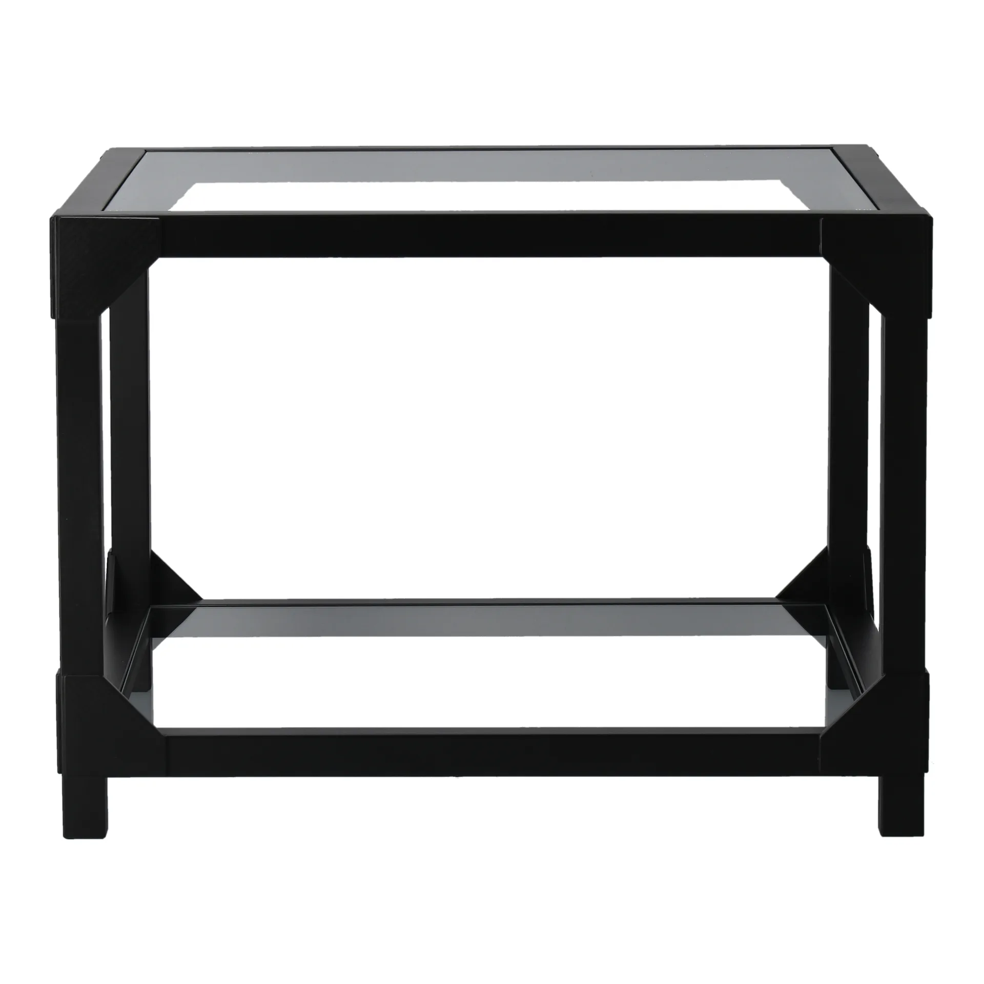 Bleck Couchtisch 55x55 cm Glas, Buche-Schwarz gebeizt Gärsnäs