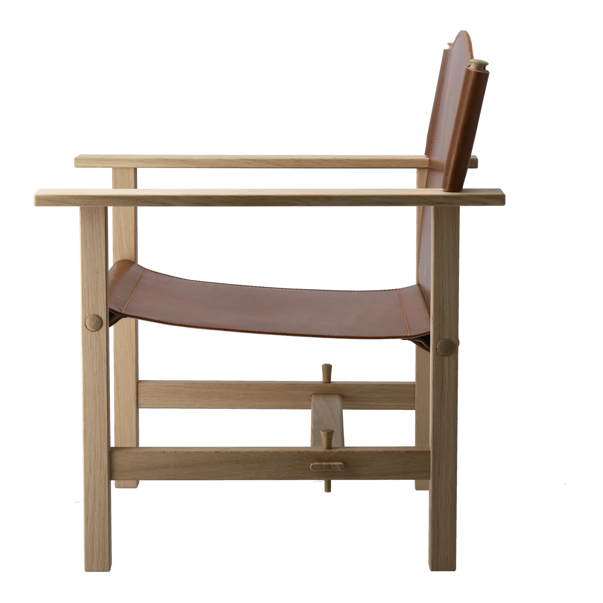 Ferdinand Sessel, Eiche-unbehandelt-Tärnsjö Leder Cognac Gärsnäs