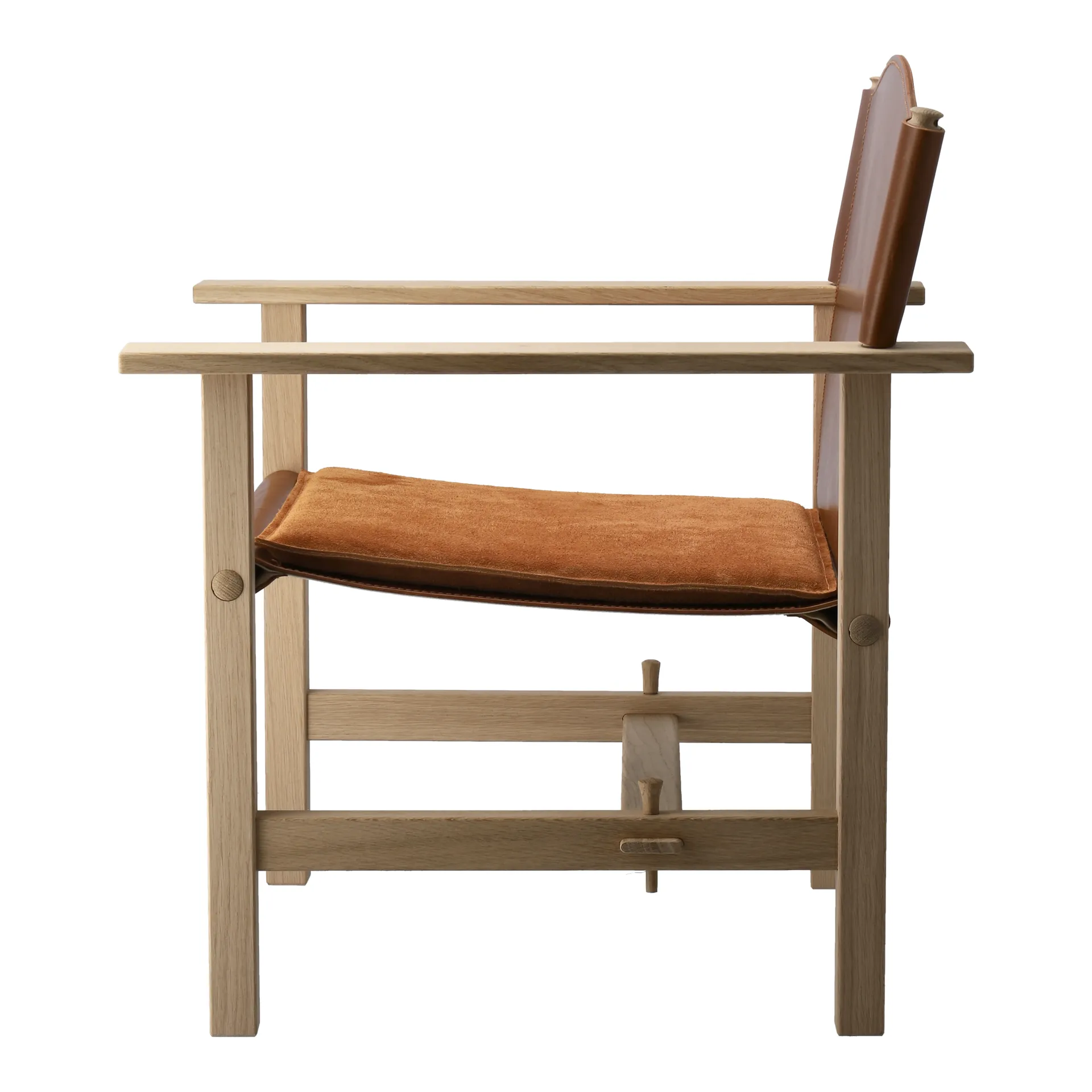 Ferdinand Sessel, Eiche-unbehandelt-Tärnsjö Leder Cognac Gärsnäs