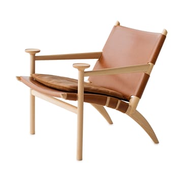 Hedwig Sessel - Buche-white-Tärnsjö Leder Cognac - Gärsnäs