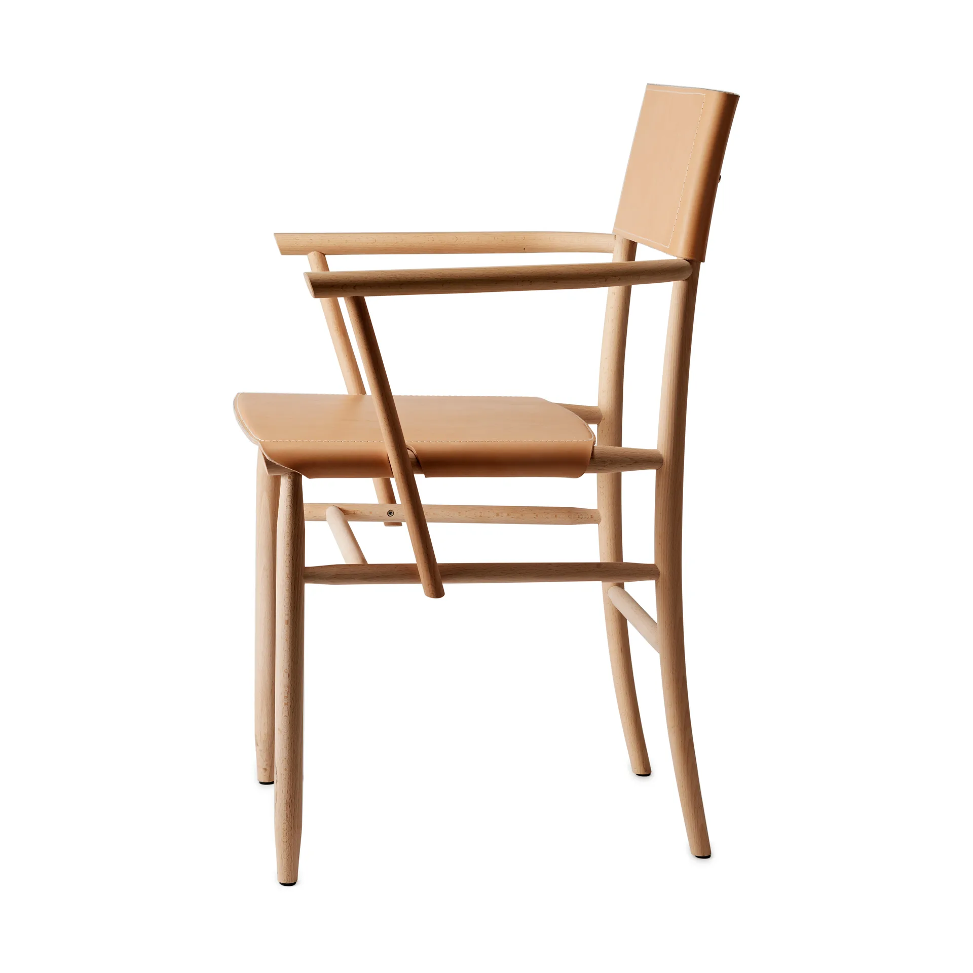 Madonna Armlehnstuhl, Buche-Natur-Tärnsjö Leder Natur Gärsnäs