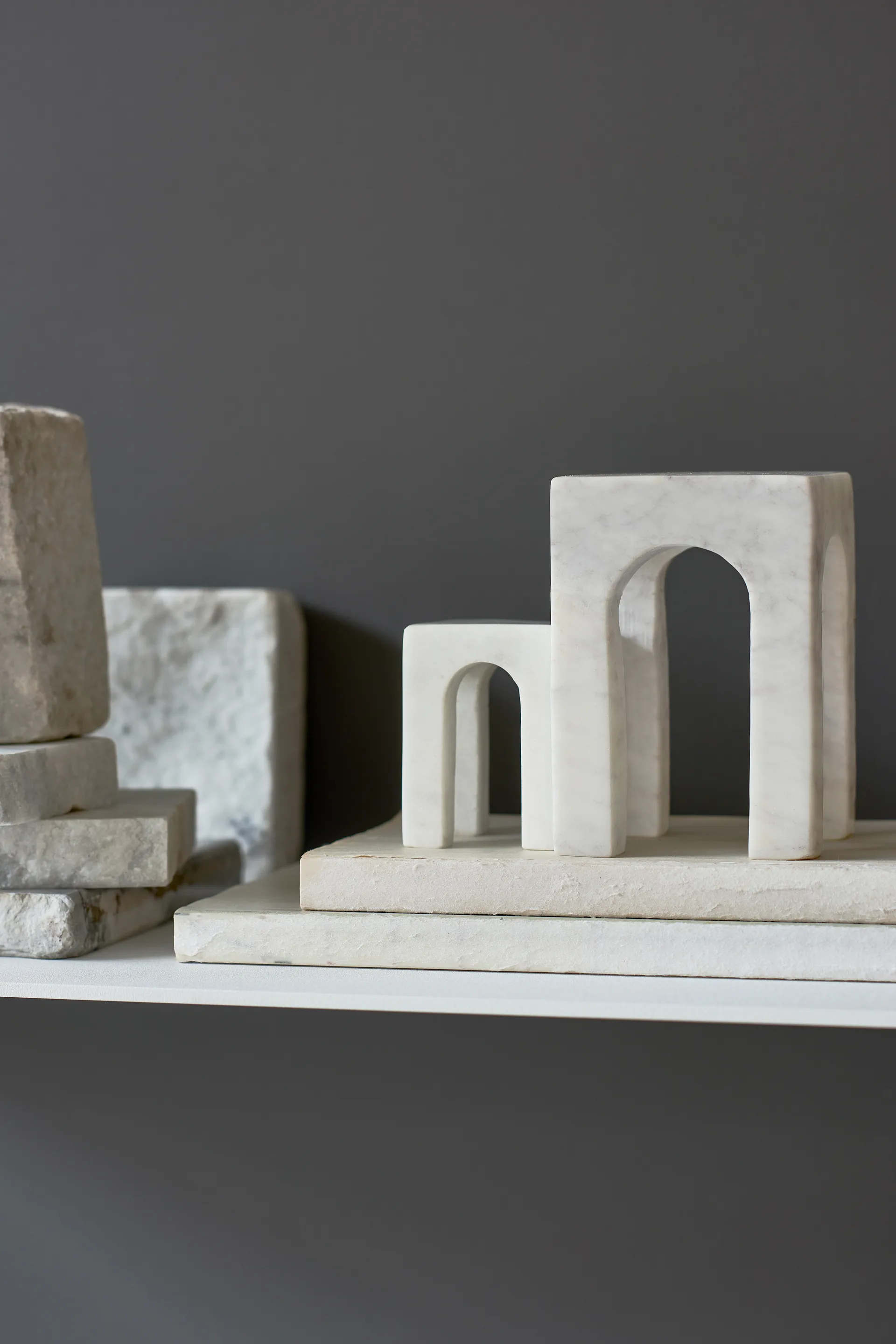 Arkis Buchstütze 3 Teile, Weiß Gejst