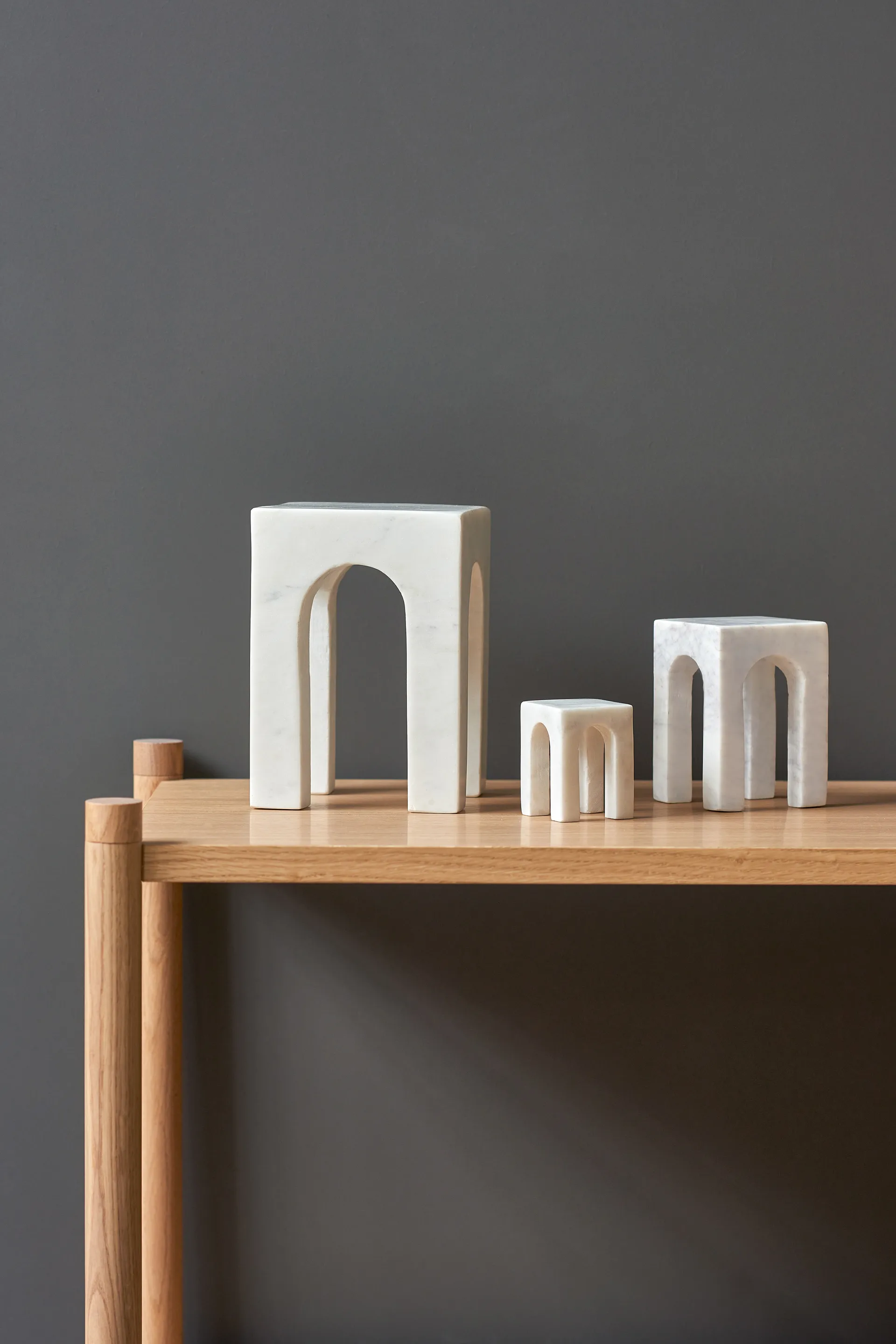 Arkis Buchstütze 3 Teile, Weiß Gejst