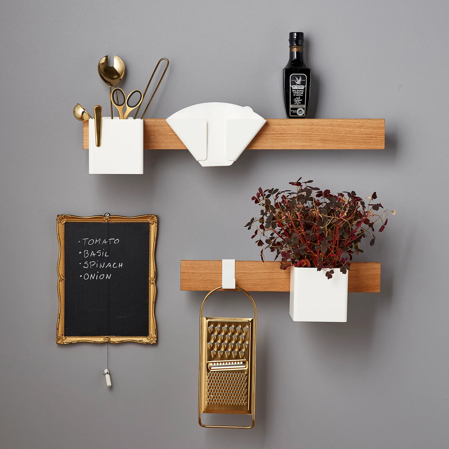 Flex Rail Magnetleiste 40cm, Eiche-weiß Gejst