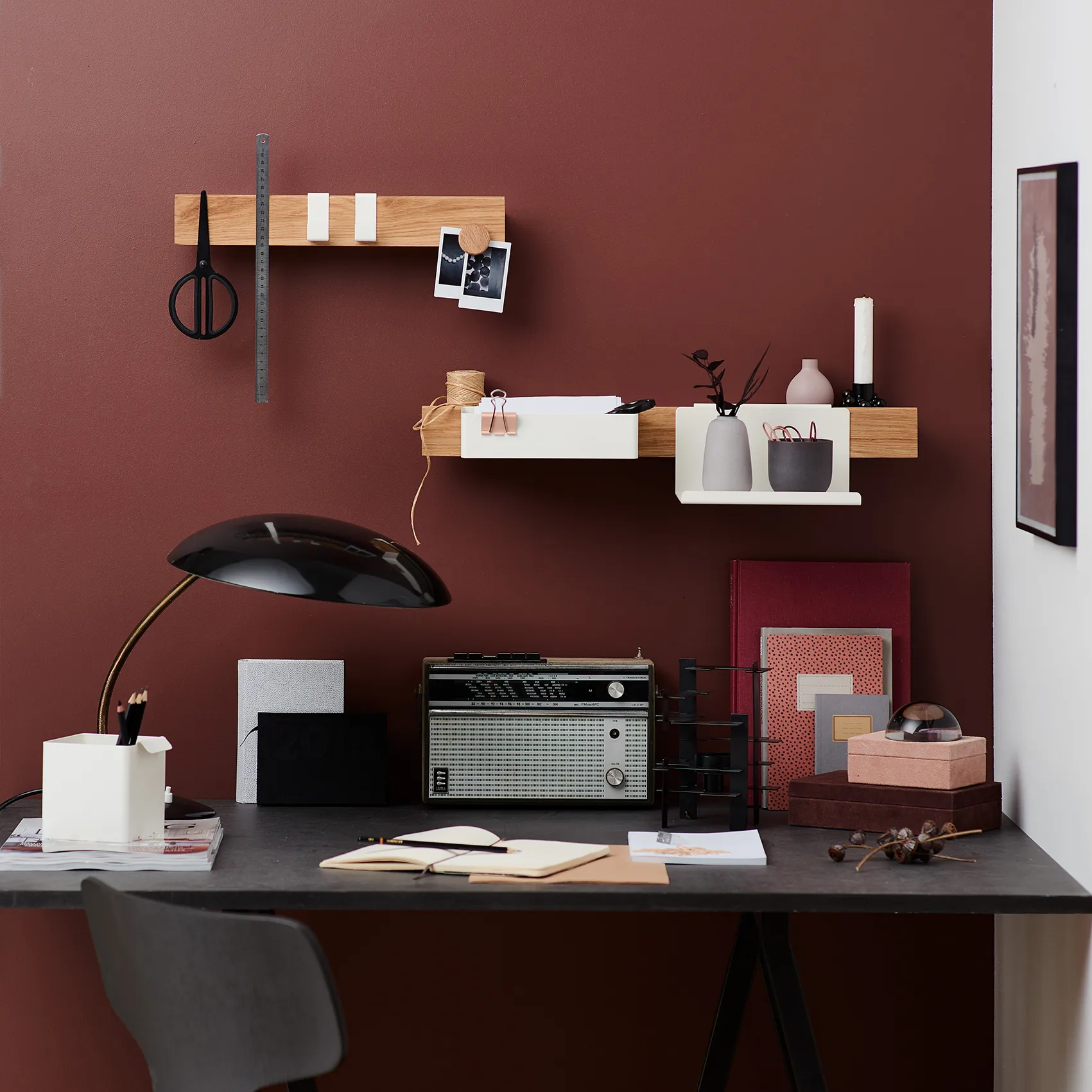 Flex Rail Magnetleiste 40cm, Eiche-weiß Gejst