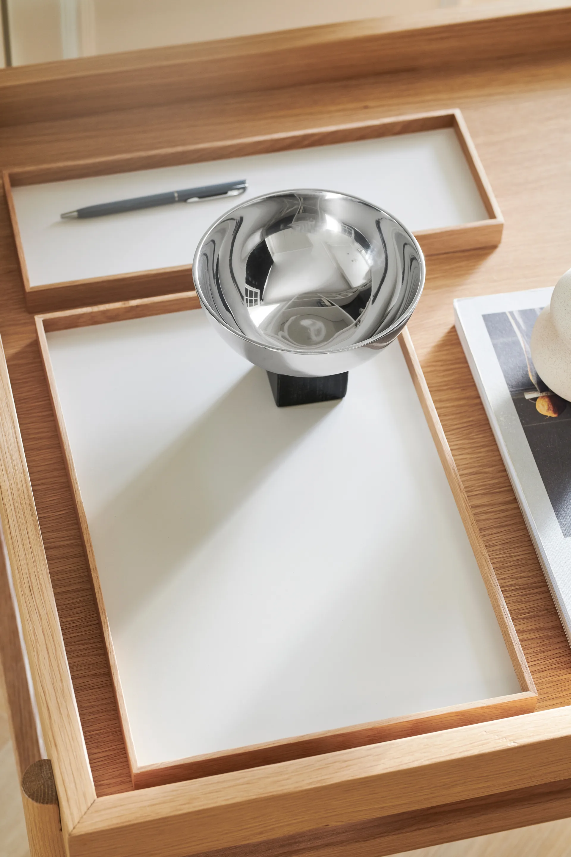 Frame Tablett medium 23 x 34cm, Eiche-beige Gejst