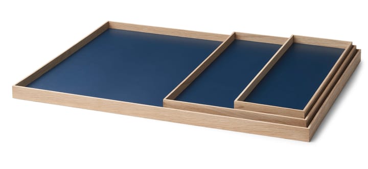 Frame Tablett small 11x32,4cm, Eiche-blau Gejst