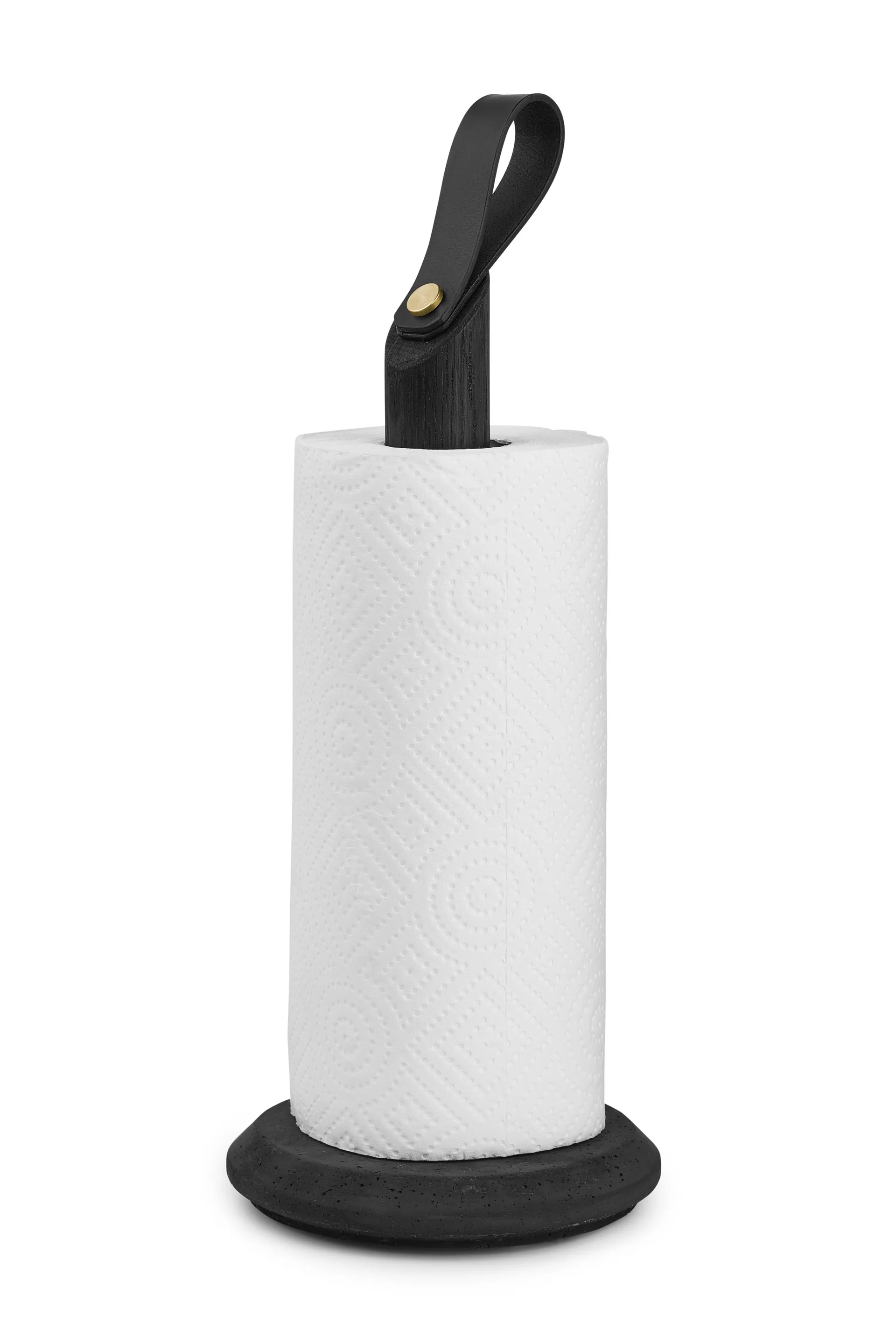 Grab Küchenrollenhalter, Schwarz gebeizte Eiche Gejst