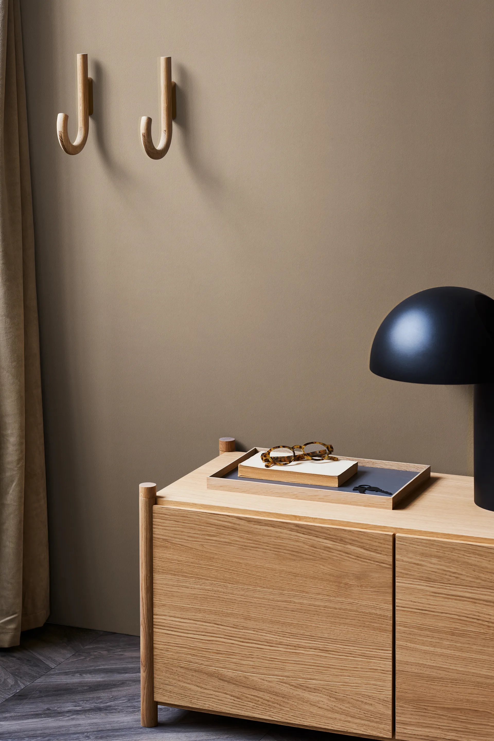 Hook Haken 19cm, Eiche-Messing Gejst