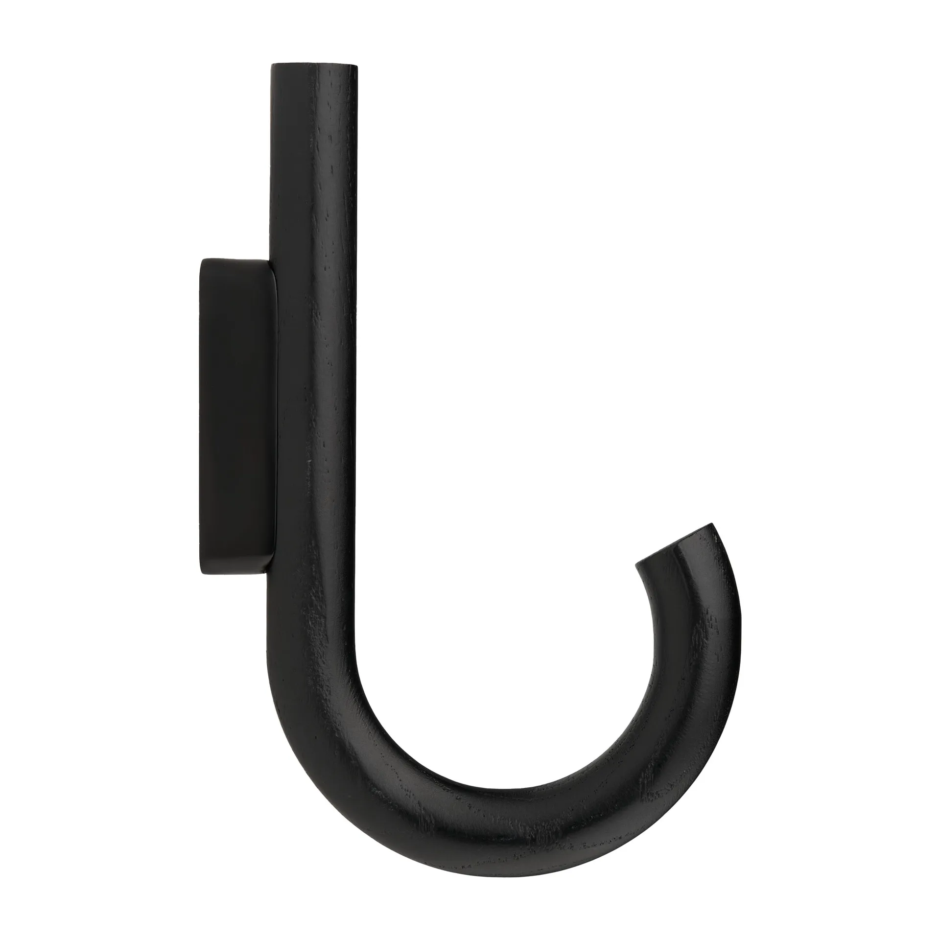 Hook Haken 19cm, Schwarz gebeizte Eiche-schwarz Gejst