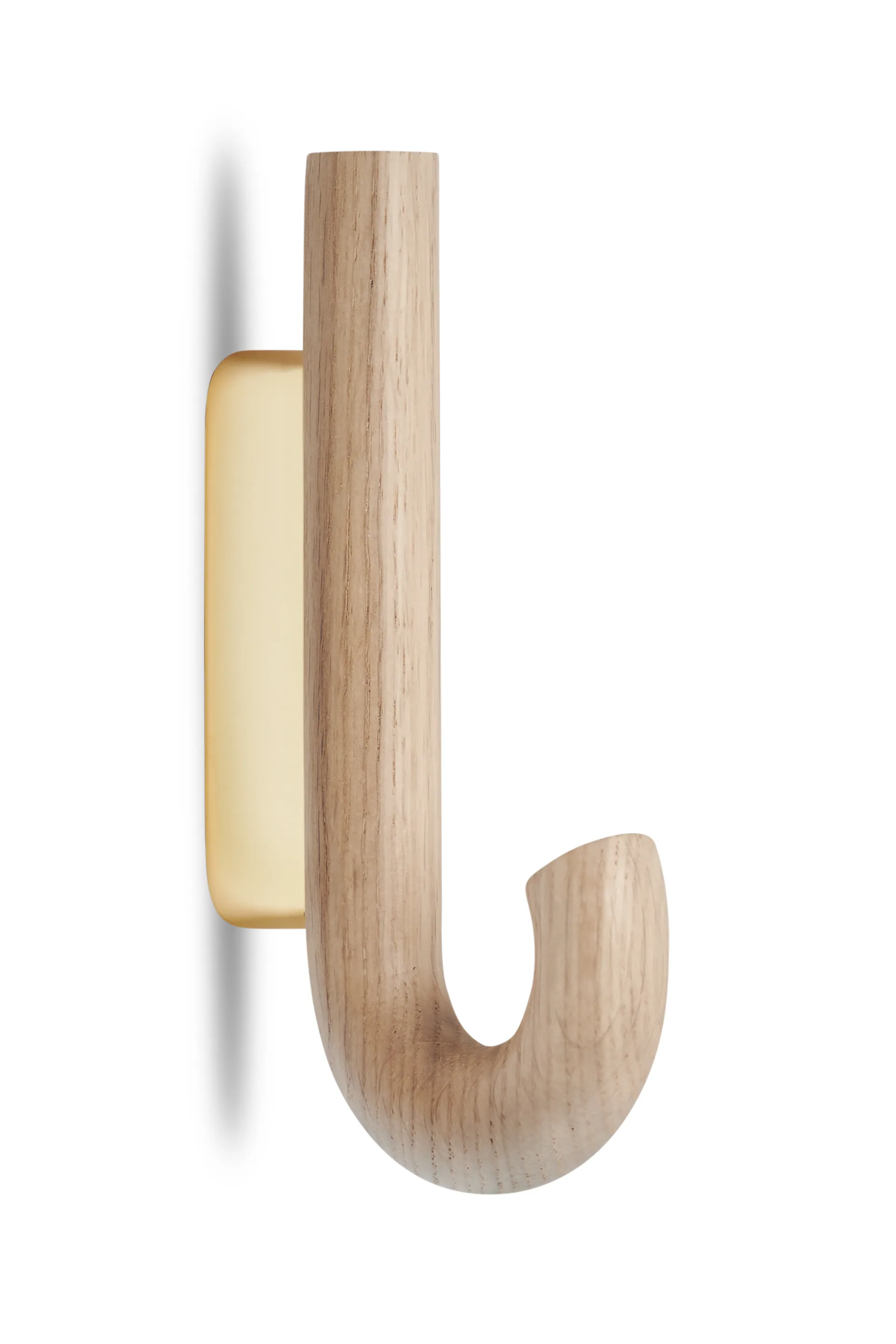 Hook Haken mini 13.3cm, Eiche-Messing Gejst